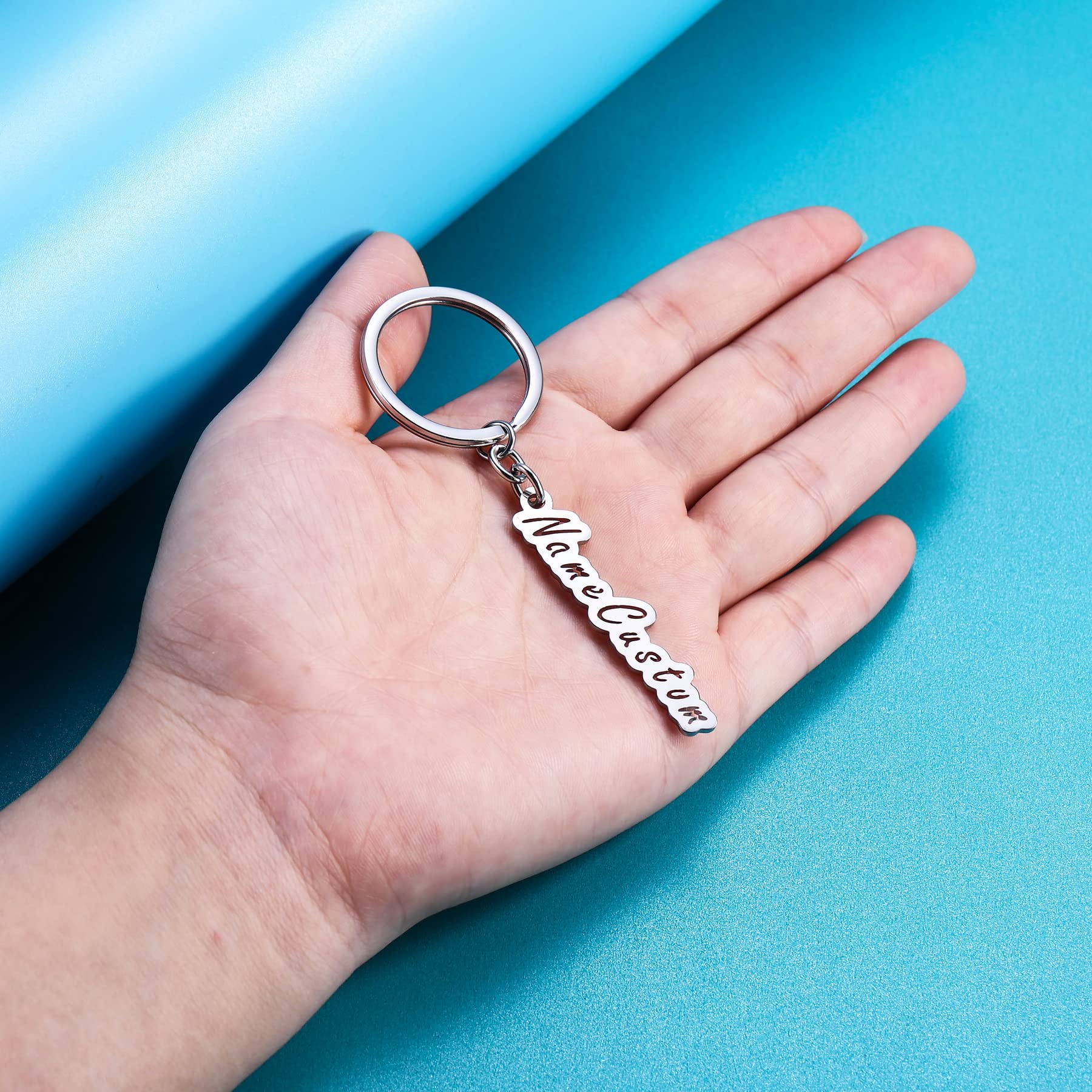 Custom Stainless Steel Name Keychain for Women & Men - Personalized Cut-Out Keychain Gift for Girlfriend, Boyfriend, Couples | Perfect for Anniversary, Birthday, Valentine's Day Gifts