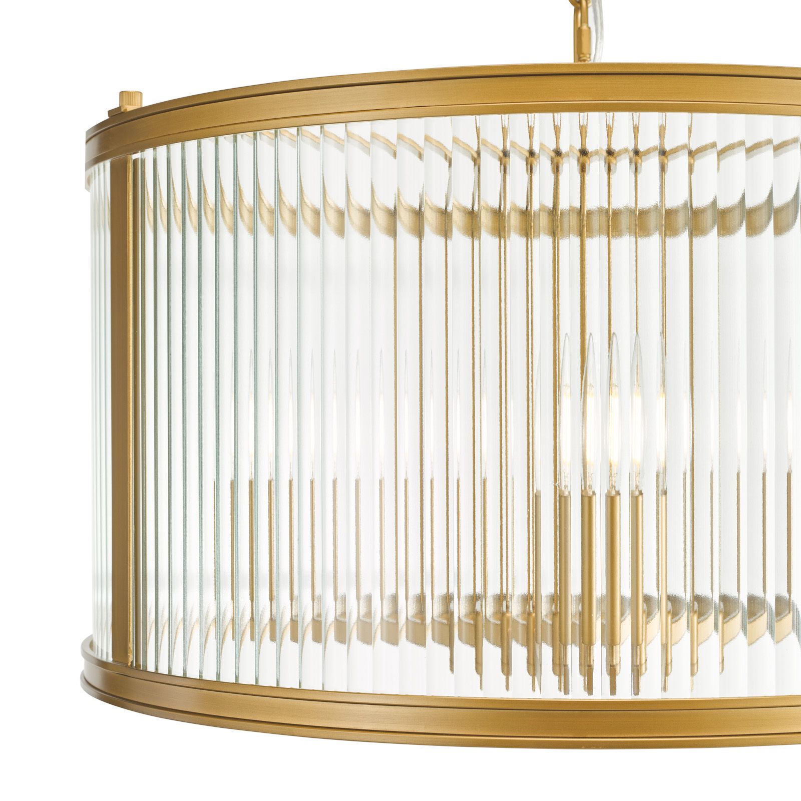 Bianka 3-Light Pendant Lighting Fixture in Bronze & Matte Black with Ribbed Glass Shades, E14 Base - Perfect for Kitchen Island, Dining Room, or Entryway Lighting