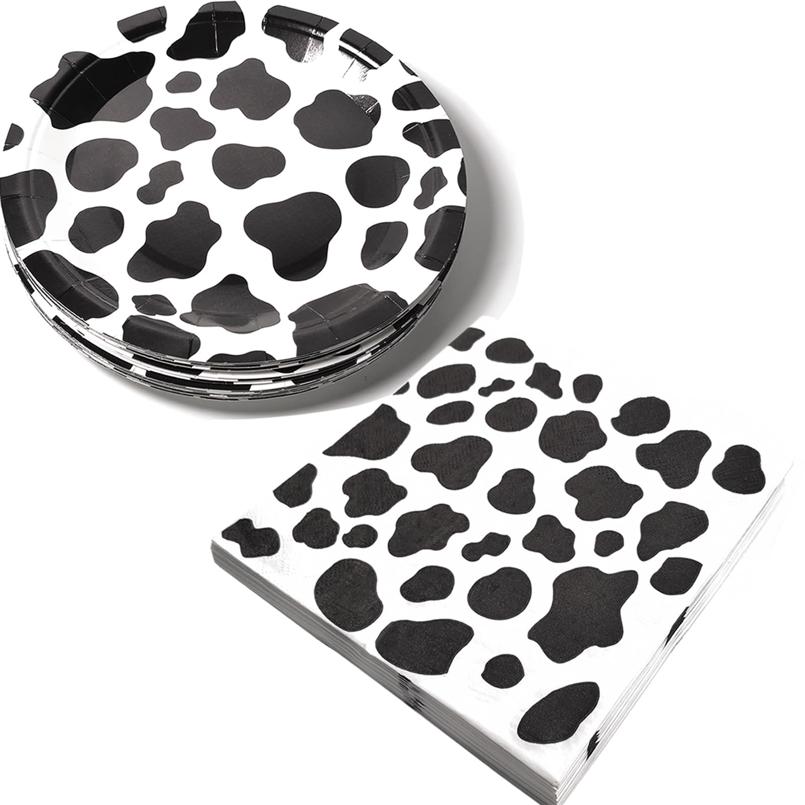 Cow Print Birthday Party Decorations for Girls & Boys - Farm Themed Plates, Napkins & Party Favors - Perfect for Cowboy Baby Showers, Farm Birthday Parties & Western Celebrations