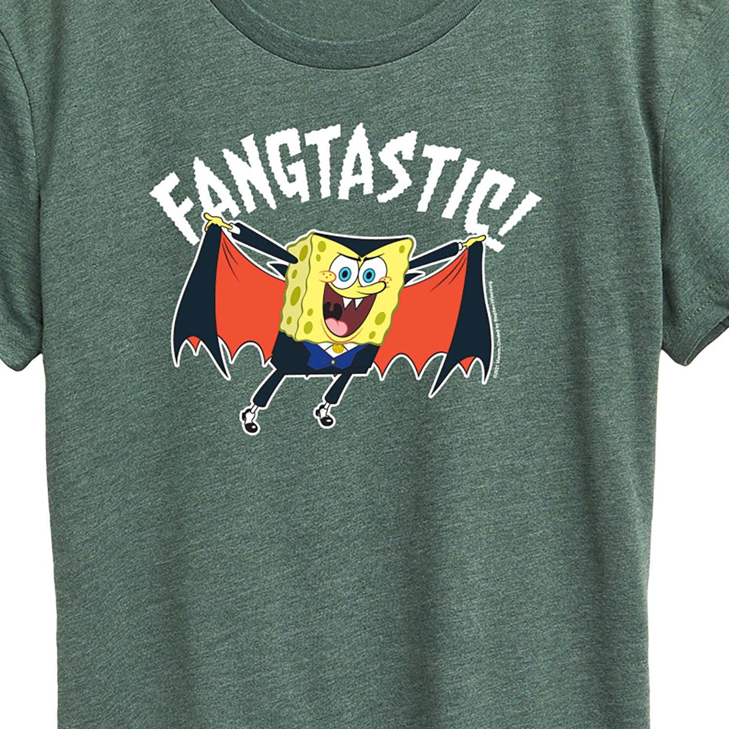 HYBRID APPAREL Women's Spongebob Squarepants Fangastic Graphic T-Shirt - Short Sleeve Casual Tee for Fans, Funny Cartoon Shirt for Everyday Wear & Gift Giving