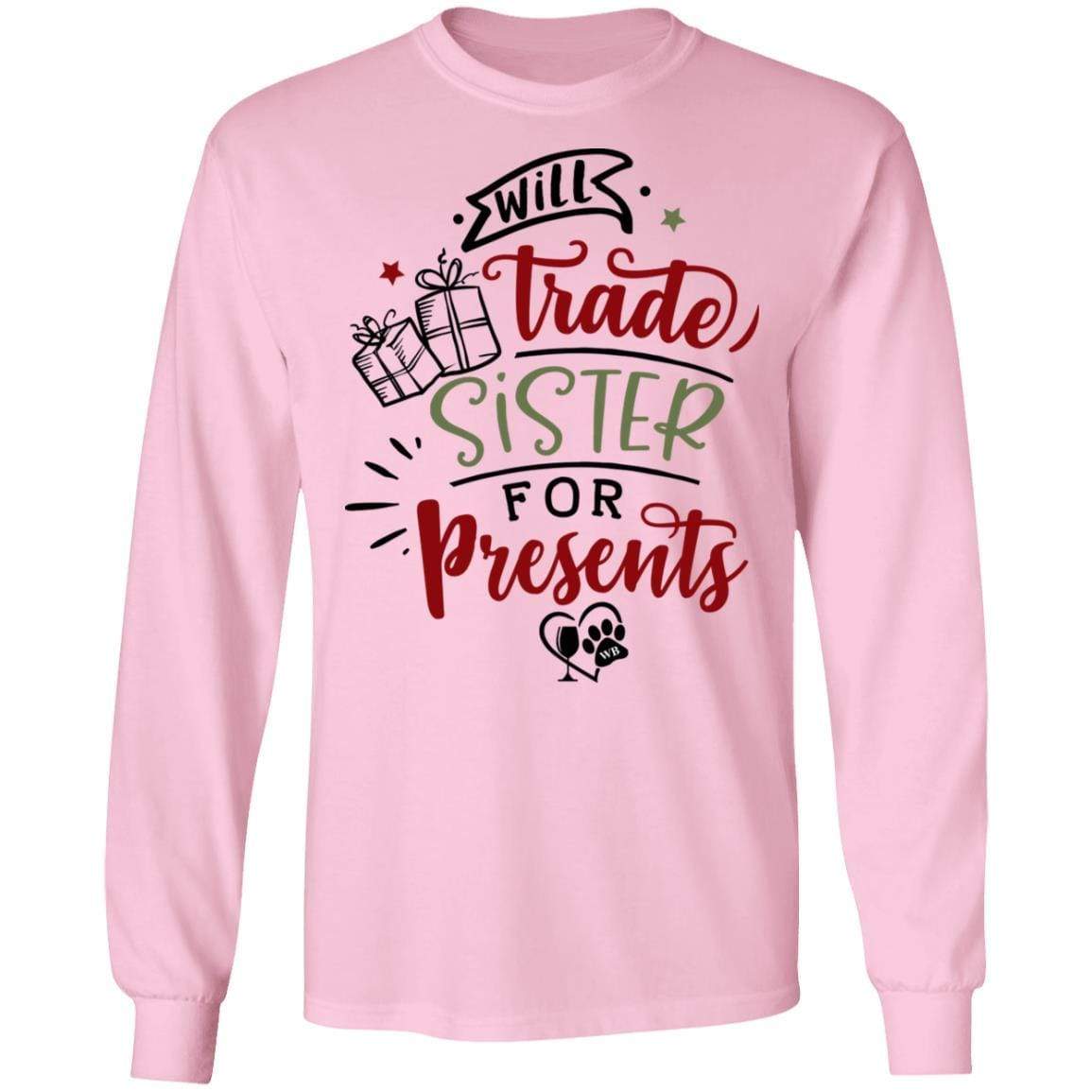 WineyBitches.Co Funny Sibling Gift T-Shirt - Ultra Cotton Long Sleeve Tee for Christmas, Birthday & Family Gifts | Sarcastic Humor Apparel for Sisters & Brothers