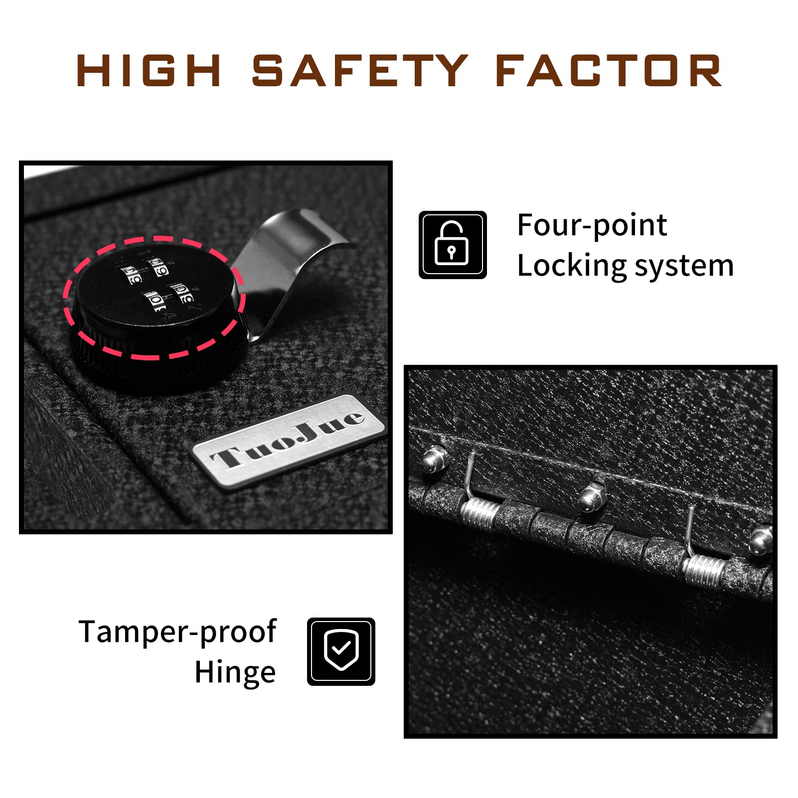 2016-2023 Toyota Tacoma Center Console Safe - 4-Digit Combo Lock Gun Safe Box & Organizer | Secure Storage for Handguns, Valuables & Car Accessories | Perfect for Road Trips, Camping & Vehicle Security