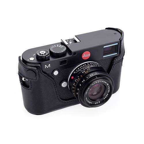 Artisan & Artist LMB MPM Genuine Leather Half Camera Case (Black) - Perfect for DSLR & Mirrorless Cameras, Travel & Photography Protection