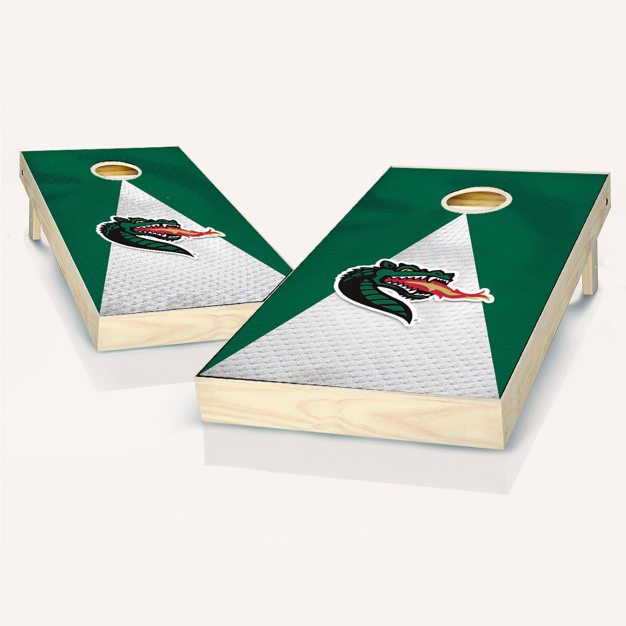 Premium UAB Jersey Cornhole Game Set - 2 Wooden Boards & 8 Bean Bags for Outdoor Lawn Games, Backyard Parties, Tailgating, and BBQ Events