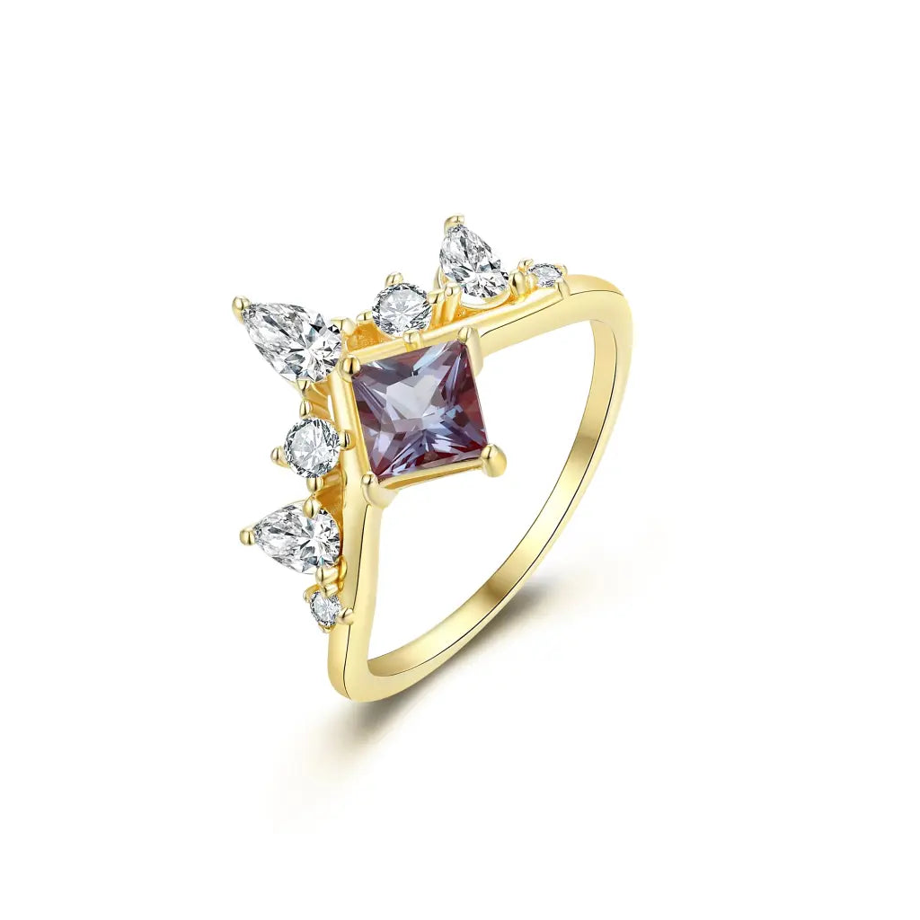 Kate Ring - Elegant Gold Plated Sterling Silver Ring for Women, Perfect for Everyday Wear, Anniversary Gifts & Special Occasions