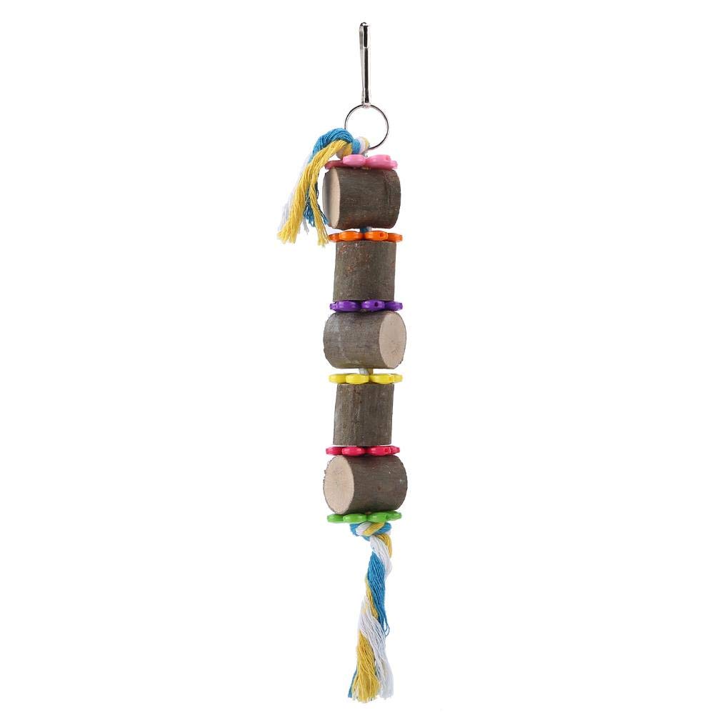 Pasamer Bird Chewing Toy for Parrots - Natural Wooden Hanging Chew Toy for Small & Medium Birds - Perfect for Playtime & Beak Conditioning in Cages or Playstands