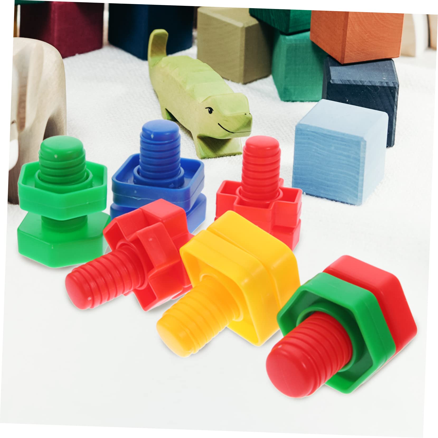 African Grey Parrot Toys - 6pcs Puzzle & Matching Game for Small Birds - Play & Learn
