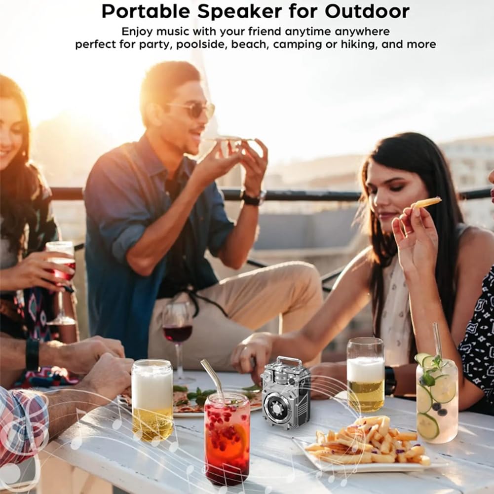 Darmlly Portable Mini Bluetooth Speaker with Super Bass, Wireless Subwoofer, TF Card Slot - Dark Blue | Perfect for Travel, Outdoor Parties, and Home Use