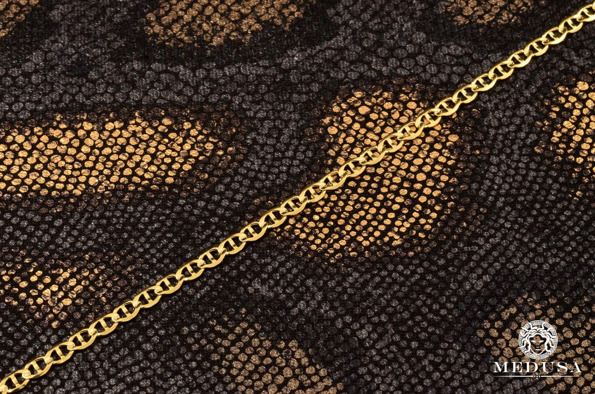 4mm Stainless Steel Mariner Link Chain - 585 Gold Plated Jewelry for Men & Women | Perfect for Necklaces, Bracelets & Gifts
