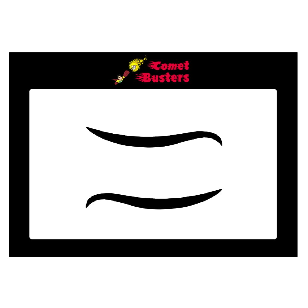 Comet Busters Matte Black Eyeliner Stickers (EYE085) - Waterproof & Long-Lasting Eye Makeup for Dramatic Looks, Parties & Cosplay