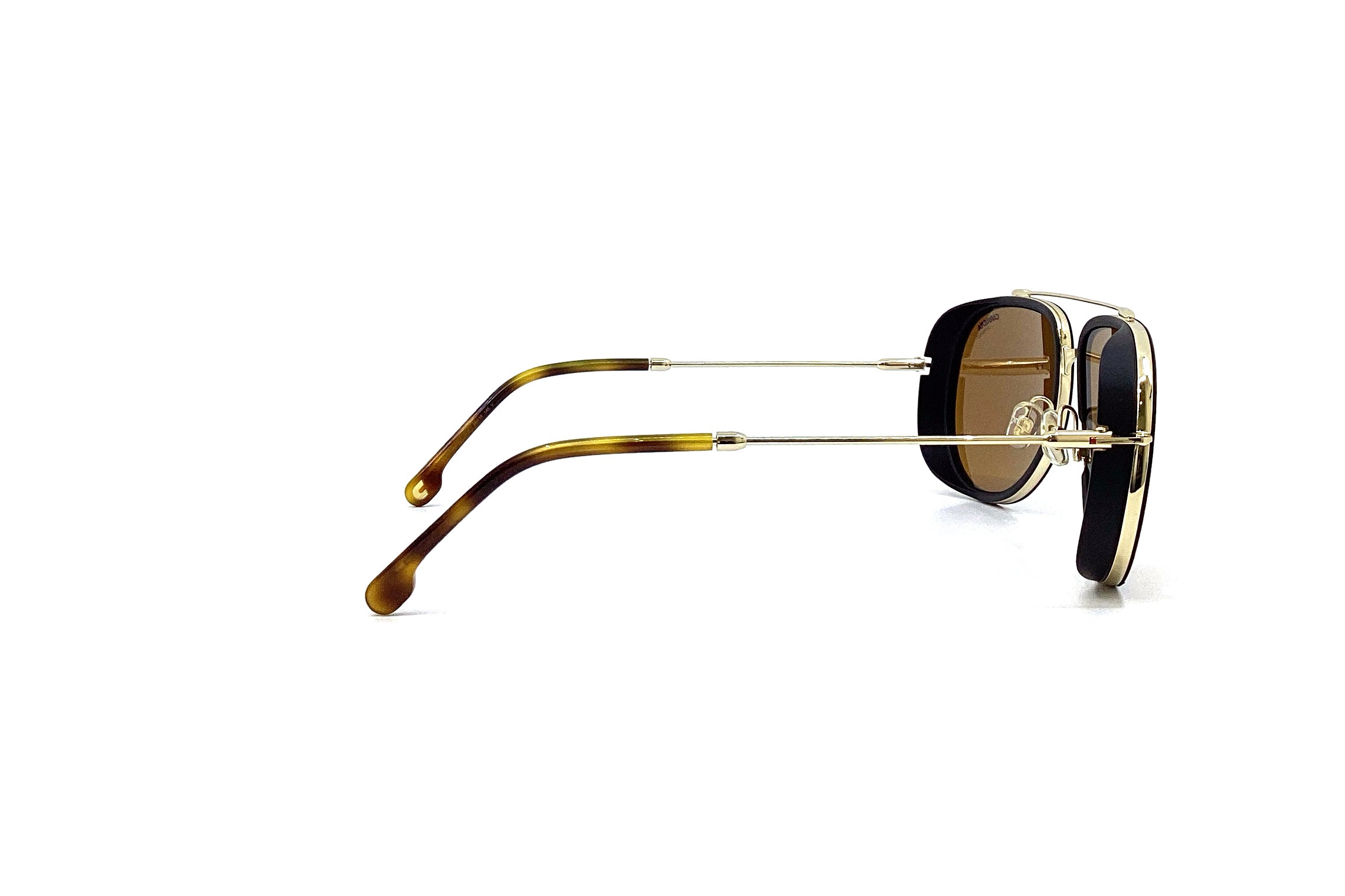 Carrera 166/S Black Gold Sunglasses for Men & Women - Polarized UV Protection Aviator Style - Perfect for Driving, Travel & Outdoor Activities
