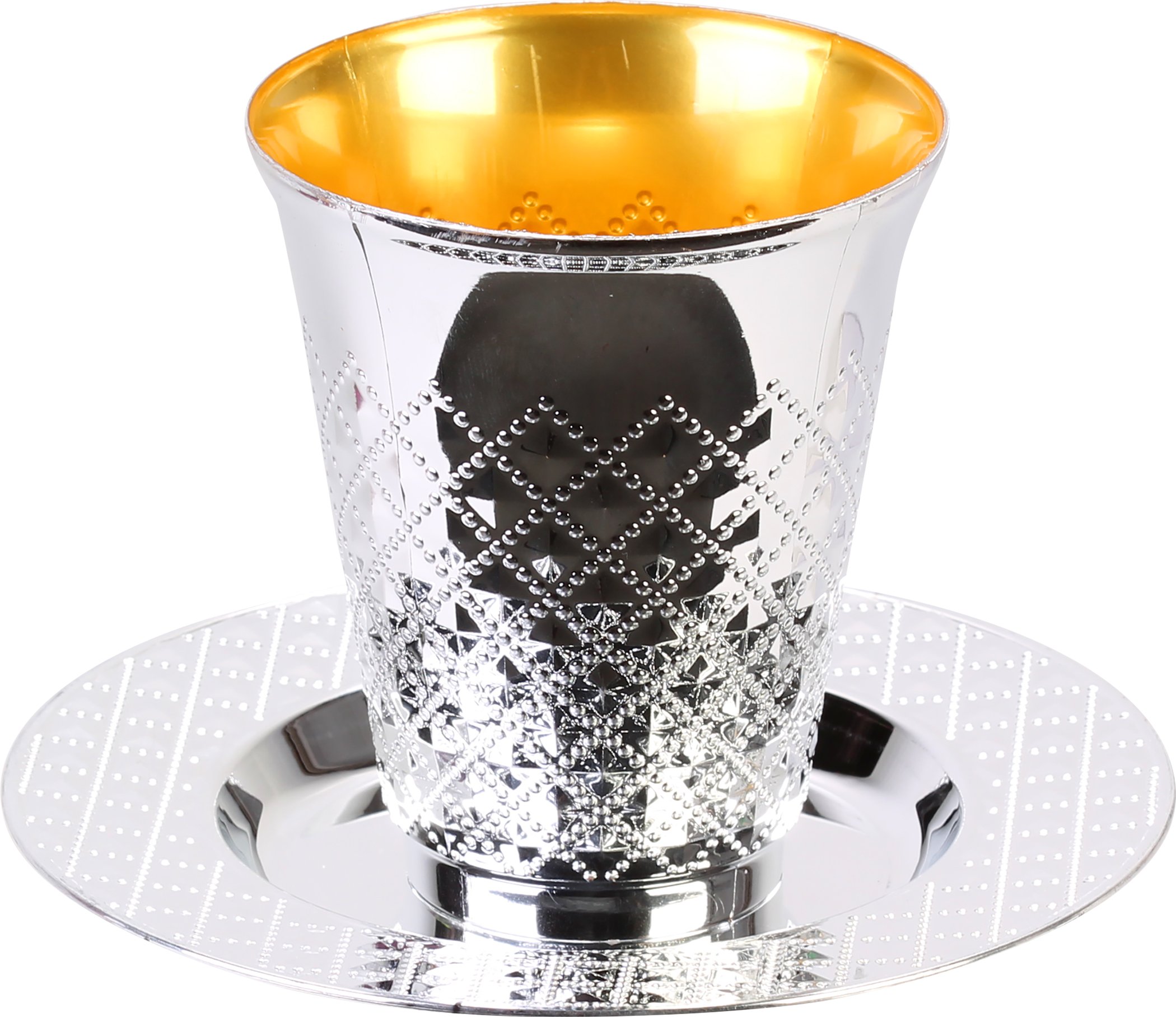 Elegant Diamond Kiddush Cups with Tray - 5.5oz Disposable Communion Cups (5 Pack) | Passover Seder Wine Goblets | Perfect for Travel, Kids & Jewish Holidays | Great for Weddings, Bar Mitzvahs & Religious Ceremonies