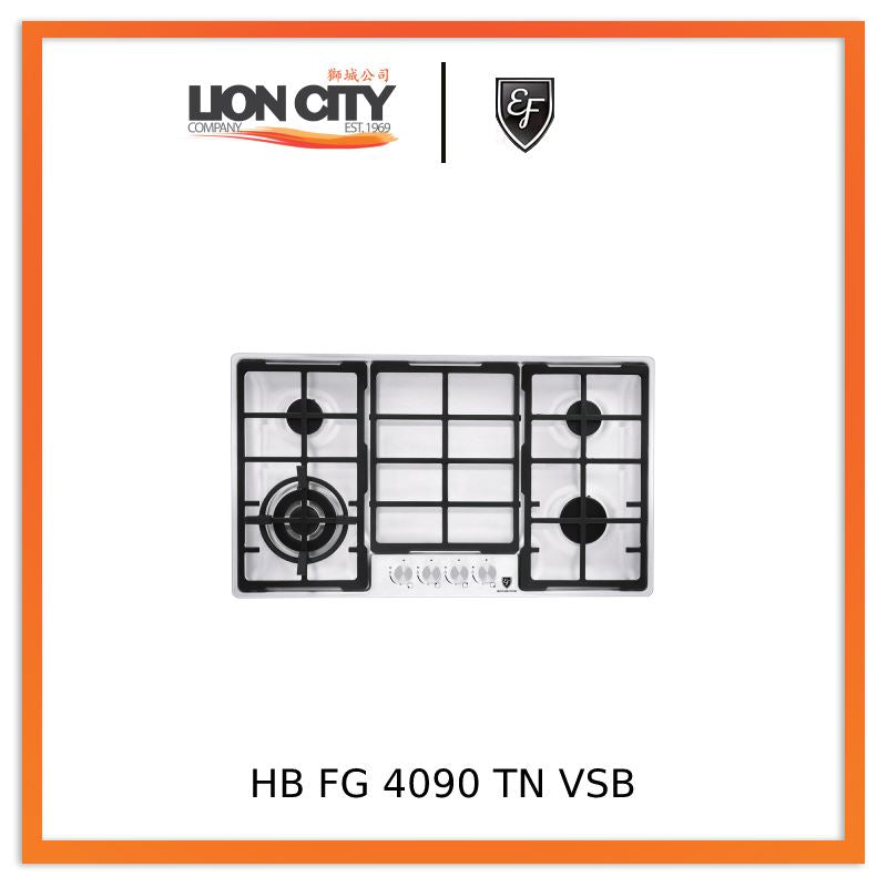EF HB FG 4090 TN VSB Built-in Induction Cooktop - 36 Inch Stainless Steel Electric Stove with Touch Controls - Perfect for Modern Kitchens, Restaurants & Home Chefs
