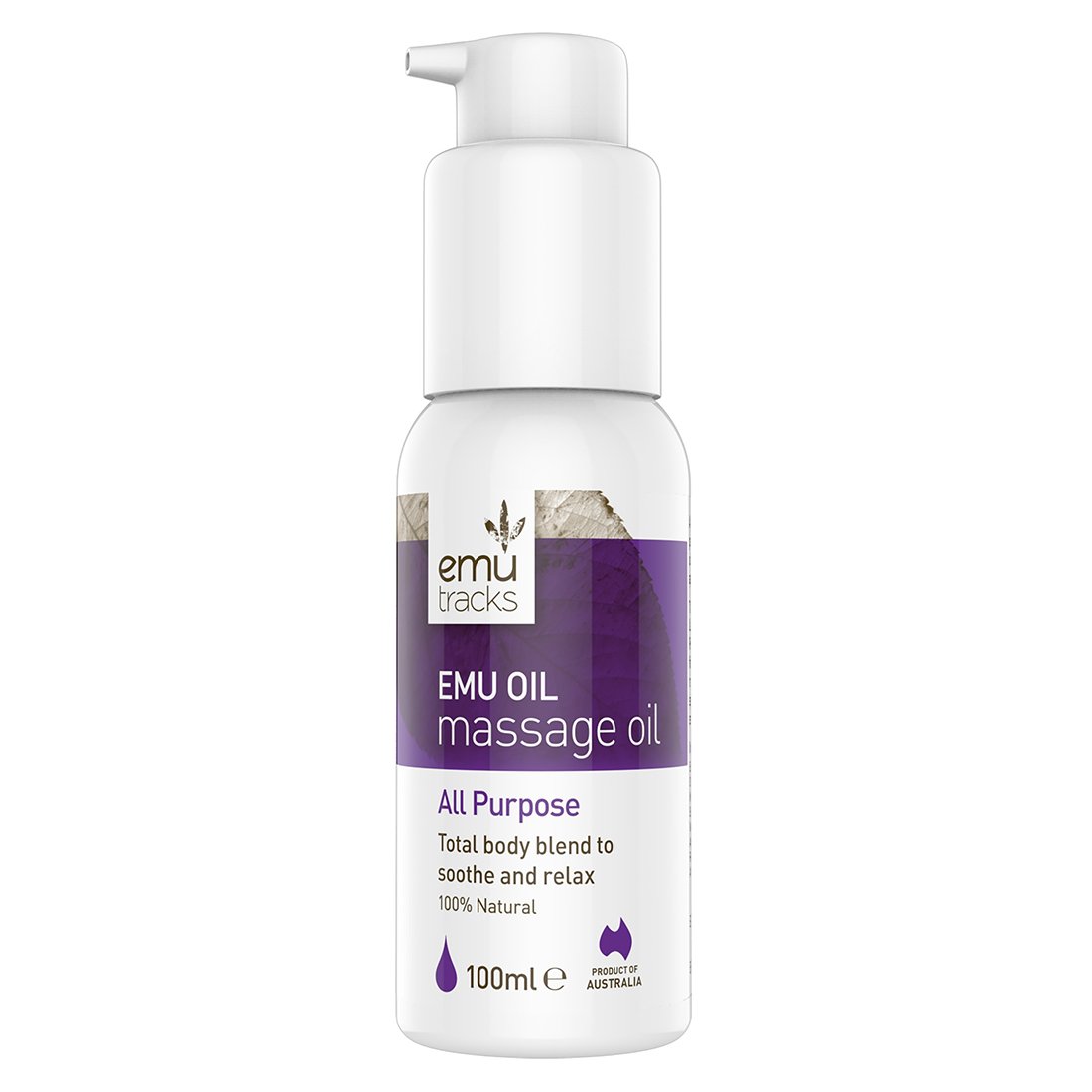 Emu Tracks All-Purpose Massage Oil - 100% Natural Pain Relief & Muscle Relaxation for Massage Therapy, Aromatherapy & Daily Skincare