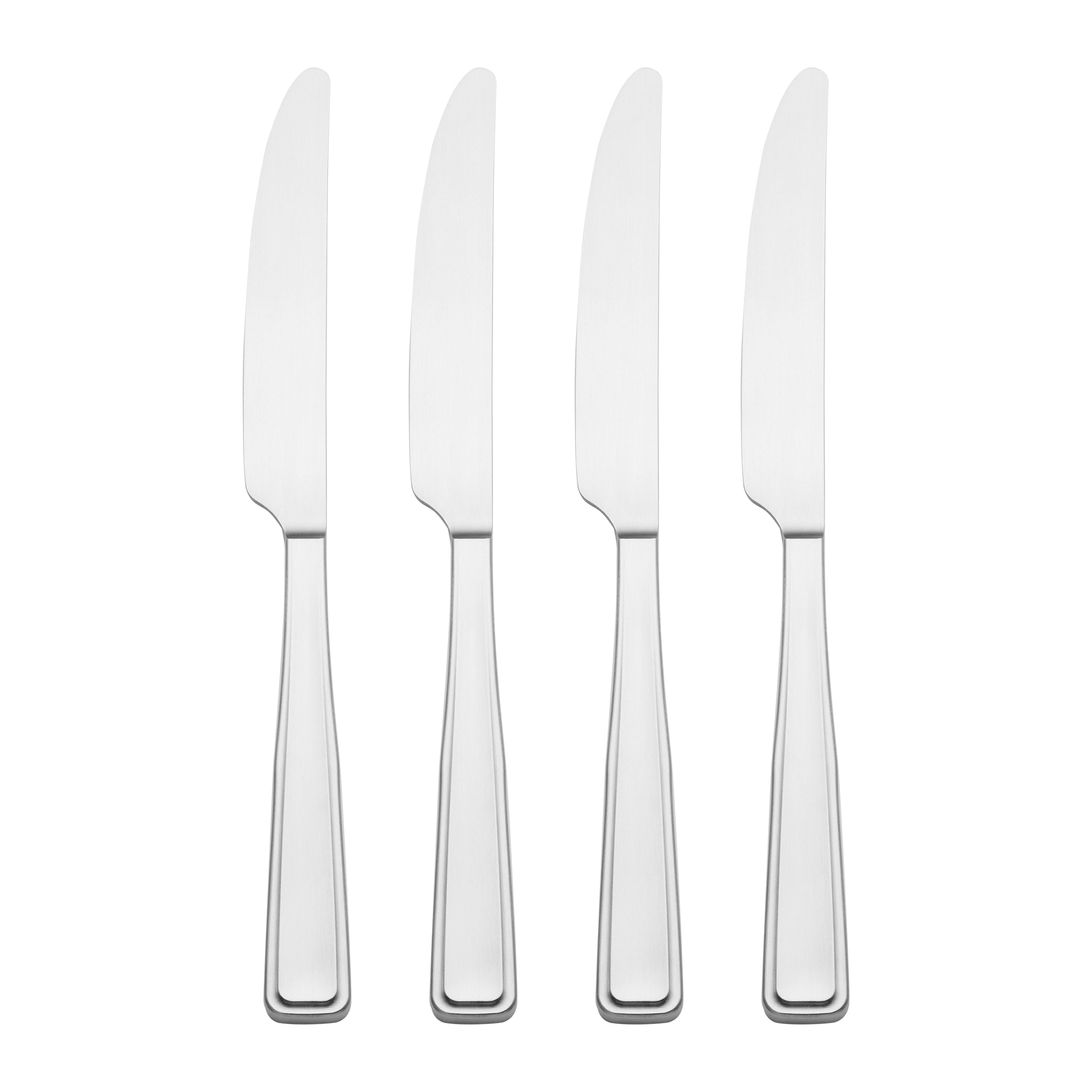 Premium Reid Satin Dinner Knife Set of 4 - Stainless Steel Cutlery for Formal Dining, Wedding Gifts & Elegant Table Settings