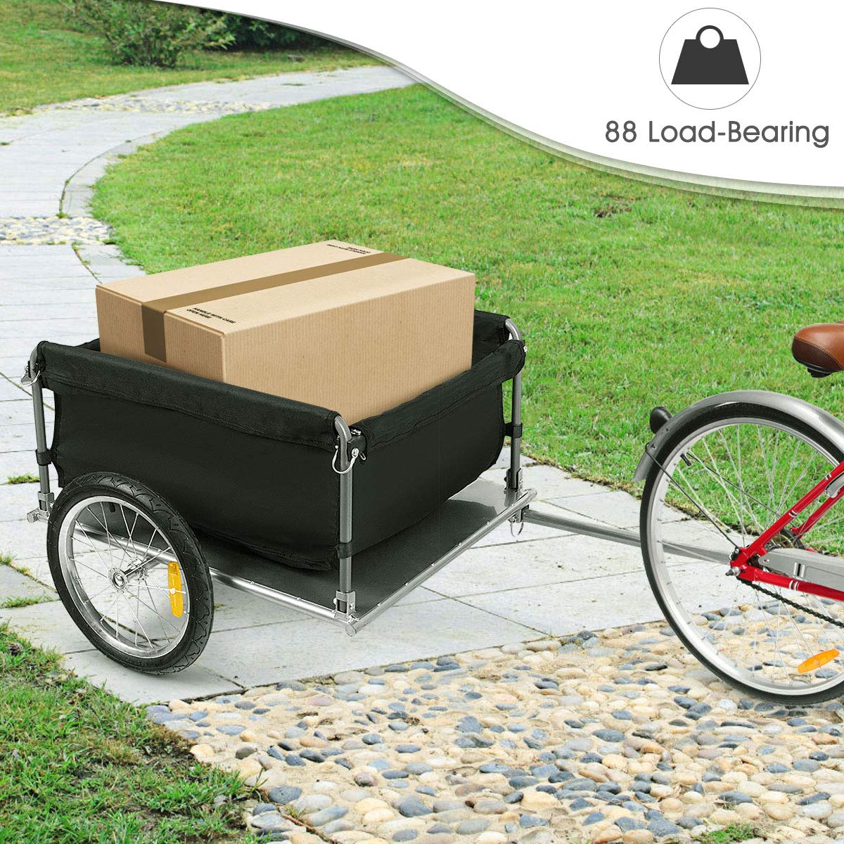 Goplus Foldable Bike Cargo Trailer - 16