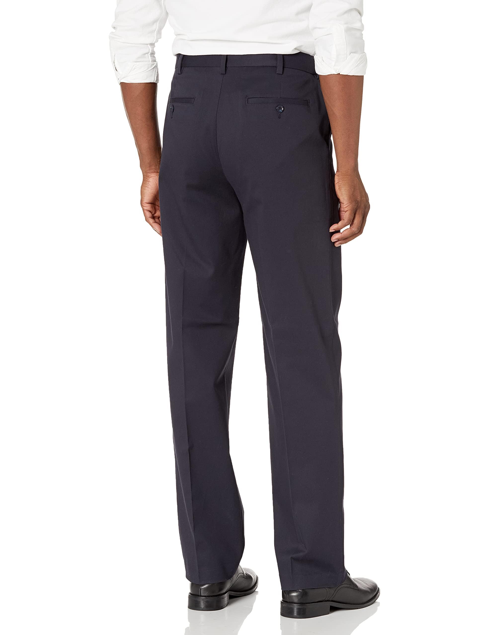 Savane Men's Ultimate Performance Stretch Chino Pants - Expandable Waist, Wrinkle Resistant, Comfort Fit (Big & Tall Sizes Available) - Perfect for Office, Travel & Casual Wear