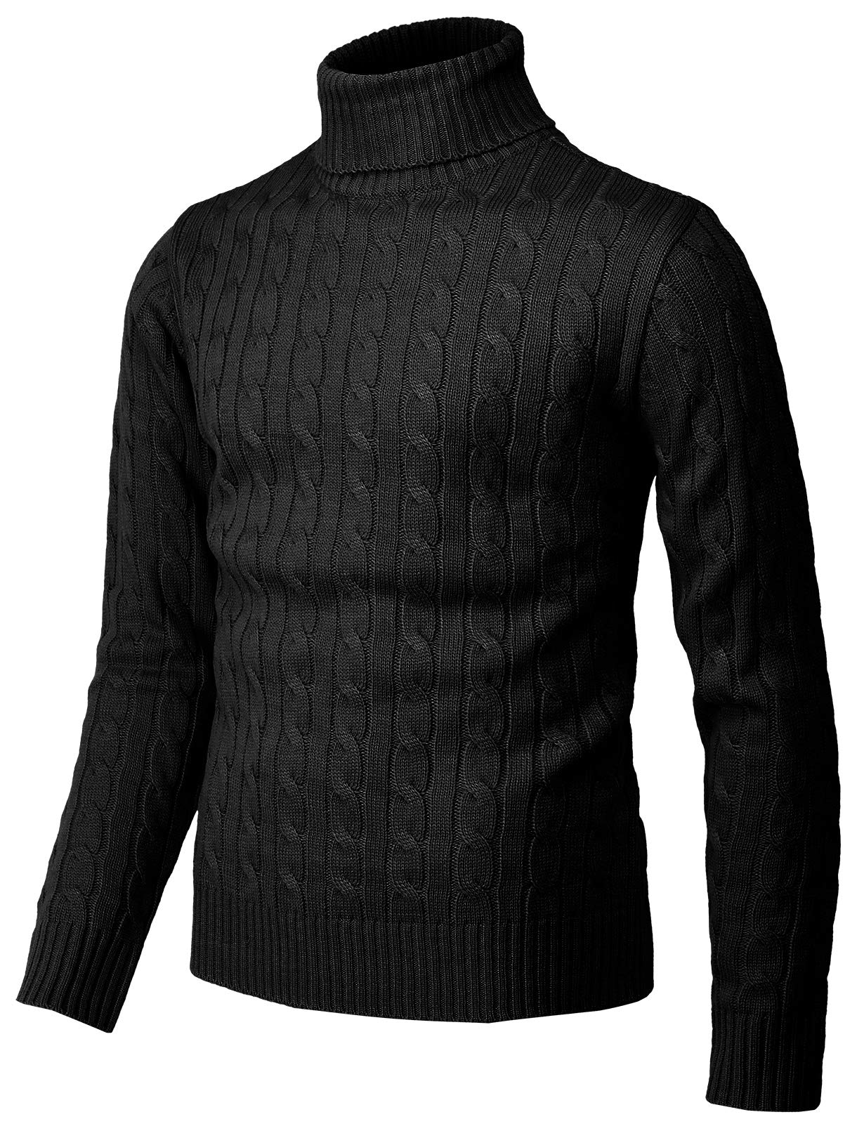 Men's Slim Fit Turtleneck Pullover Sweater - Warm Knitted Thermal Top for Winter | Casual Office Wear & Cold Weather Layering