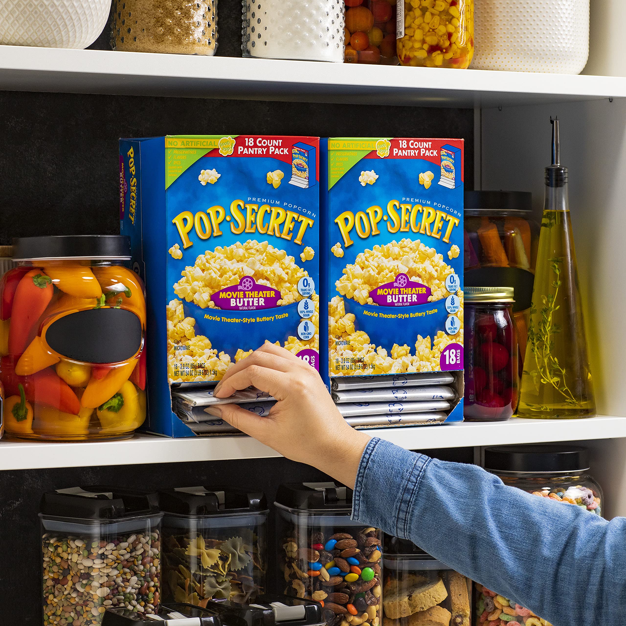 Pop Secret Microwave Popcorn - Movie Theater Butter Flavor (36 Bags, 3oz Each) - Perfect for Movie Nights, Snacking & Family Gatherings