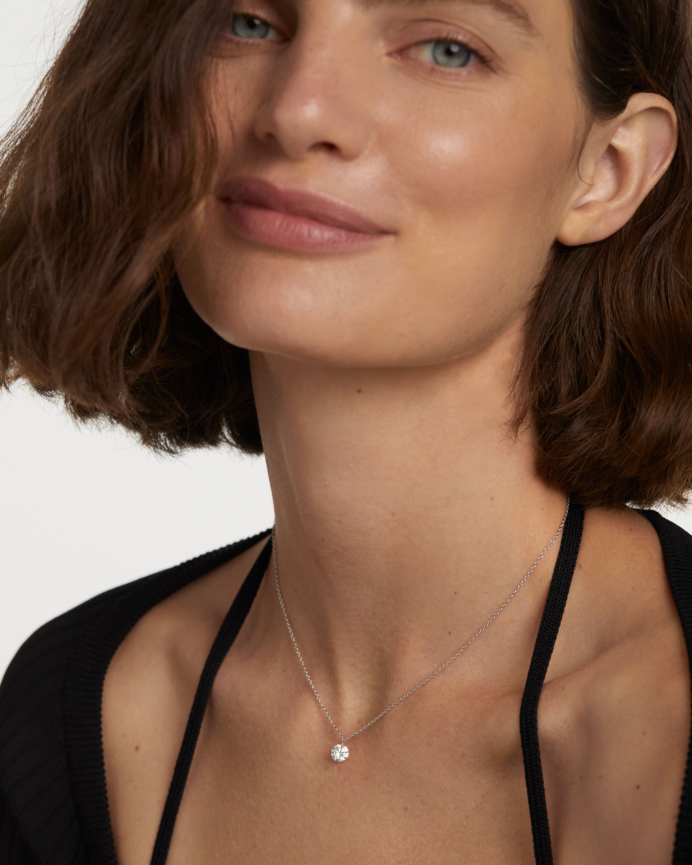 Joy Silver Solitary Necklace for Women - Elegant Minimalist Pendant Jewelry for Everyday Wear, Gifts & Special Occasions