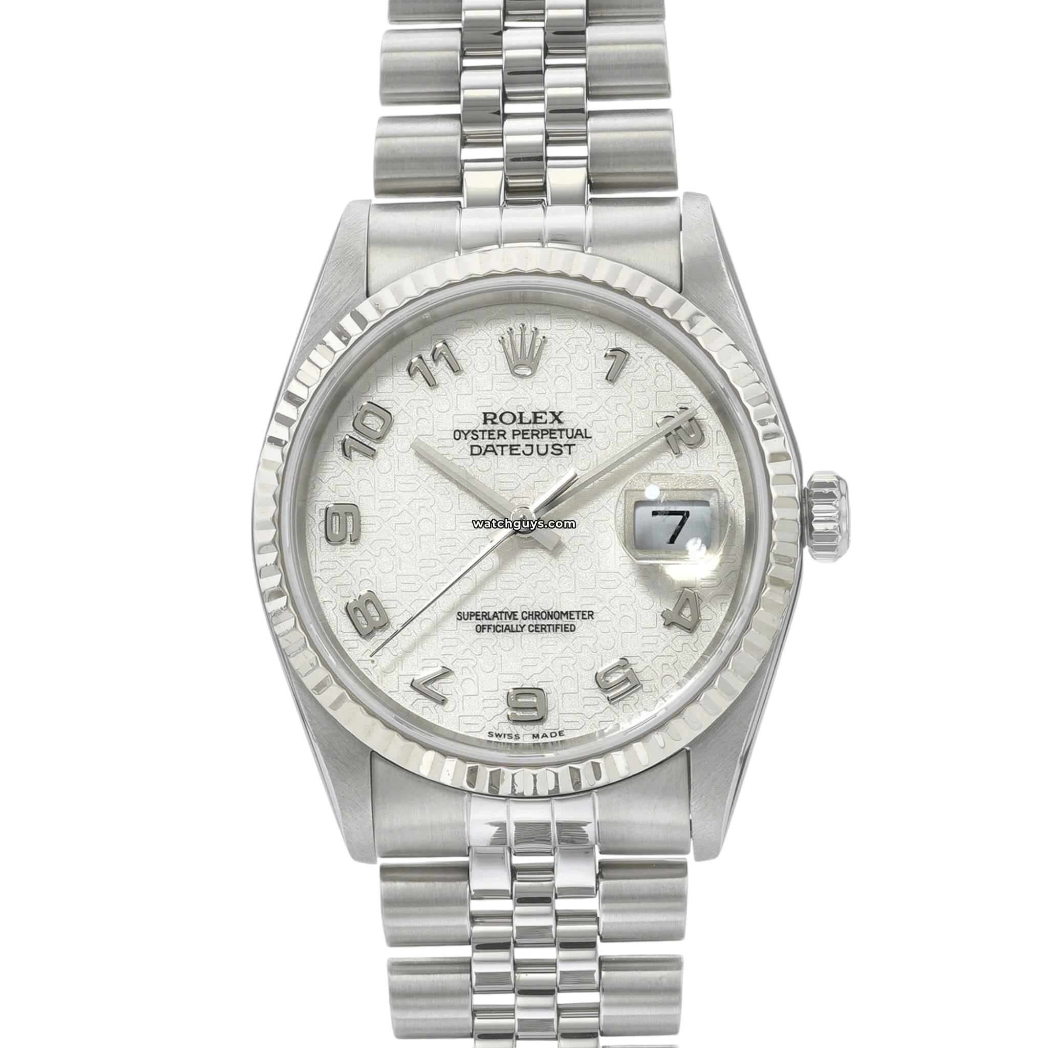 Rolex Datejust 16234 Men's Watch - Stainless Steel, Ivory Dial, Arabic Numerals, Jubilee Bracelet | Luxury Dress Watch for Business & Formal Occasions