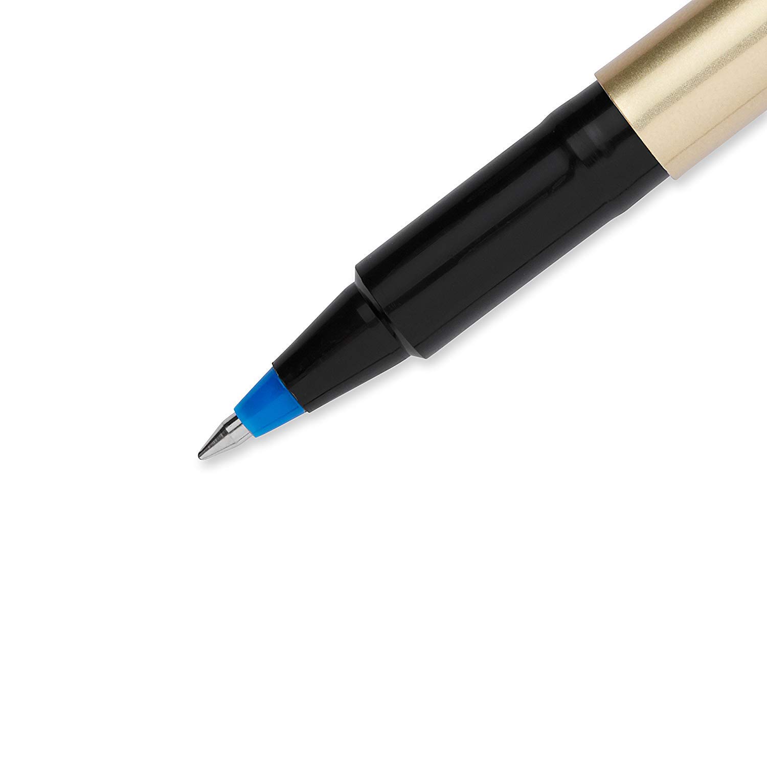 Uni-ball Deluxe Roller Ball Pens - Fine Point 0.7mm Blue Ink Champagne Barrel (36 Count) - Smooth Writing for Office, School & Journaling