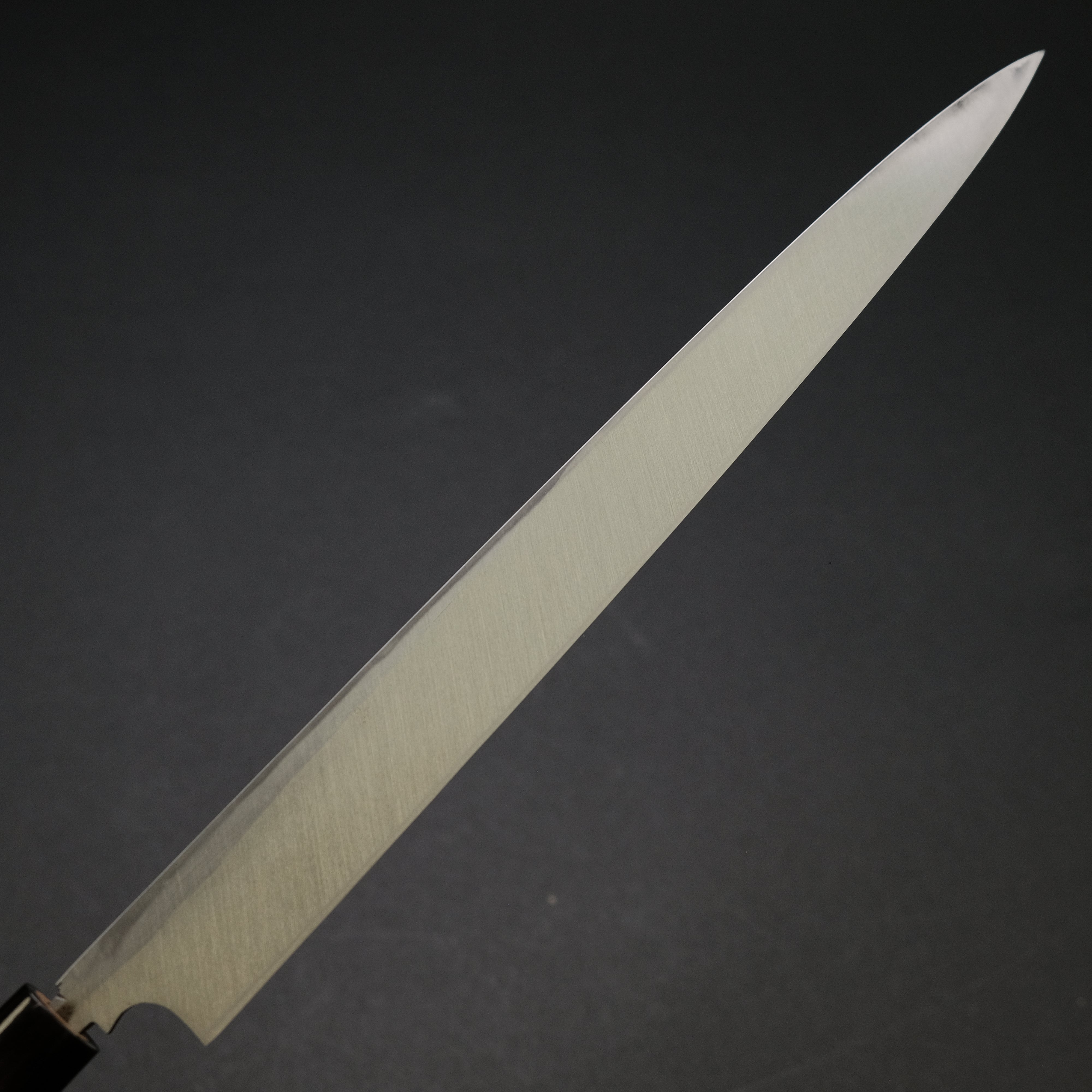 Morihei Hisamoto Vintage Left Handed Fugubiki 270mm Japanese Carbon Steel Sushi Knife with Magnolia Handle - Perfect for Sushi Chefs & Professional Kitchens