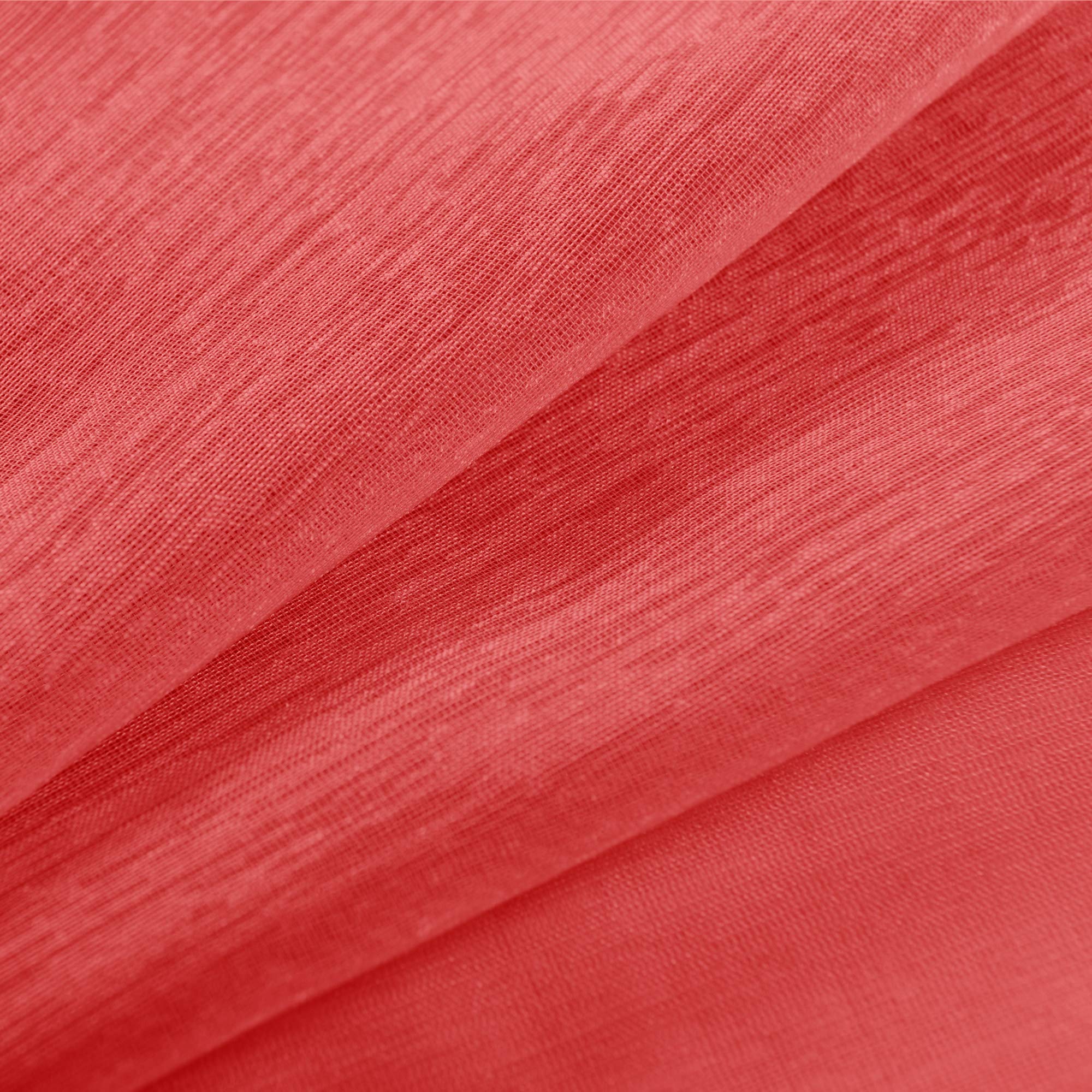 KOUFALL 108 Inch Long Red Curtains - Set of 2 Panels with Grommet Top, Faux Linen Semi-Sheer Window Drapes for Living Room & Bedroom Decor | Perfect for Home Theater, Photo Backdrops, and Party Decorations