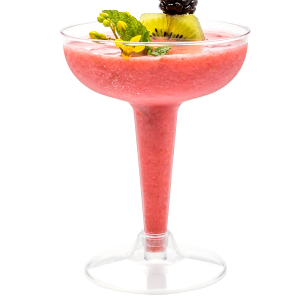 5 oz Clear Plastic Champagne Coupe Glasses - 3.25