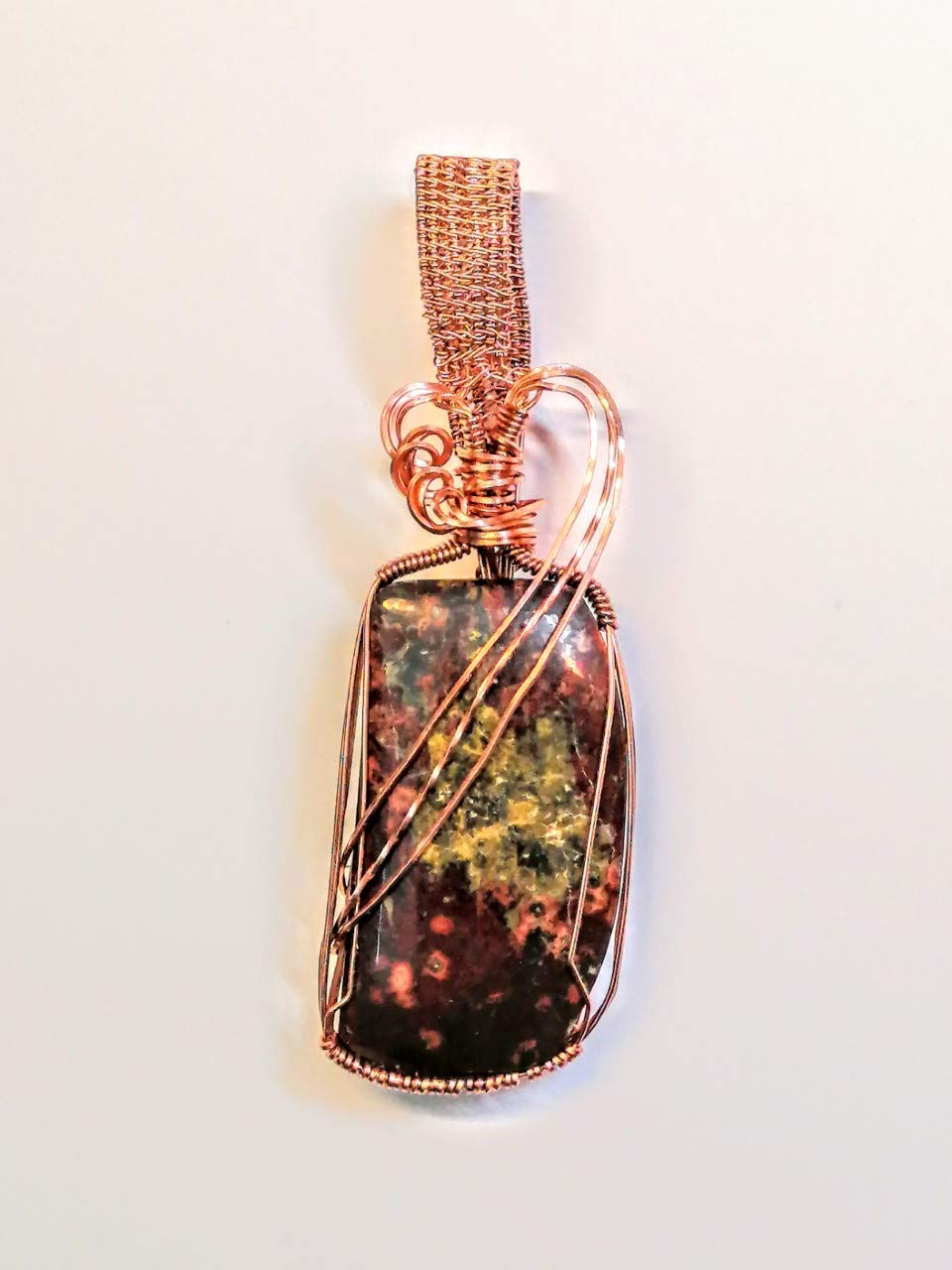 Leopard Skin Jasper Wire Wrap Pendant - Handmade Gemstone Jewelry for Women - Perfect for Boho, Spiritual & Healing Crystal Necklaces
