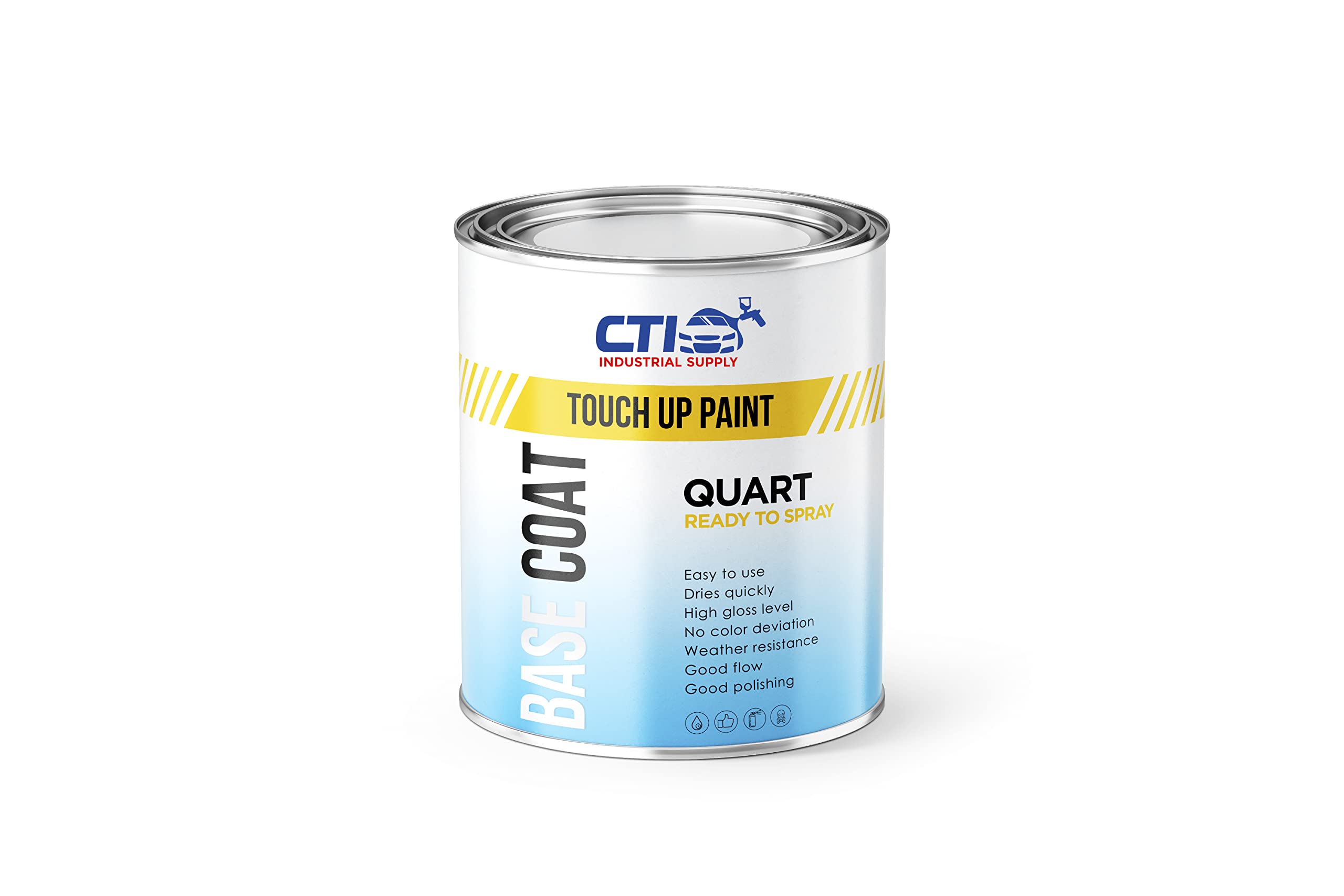 Cadillac Automotive Touch Up Paint Quart - Summit White GAZ Base Coat for Cars & Trucks | Scratch Repair & DIY Car Restoration