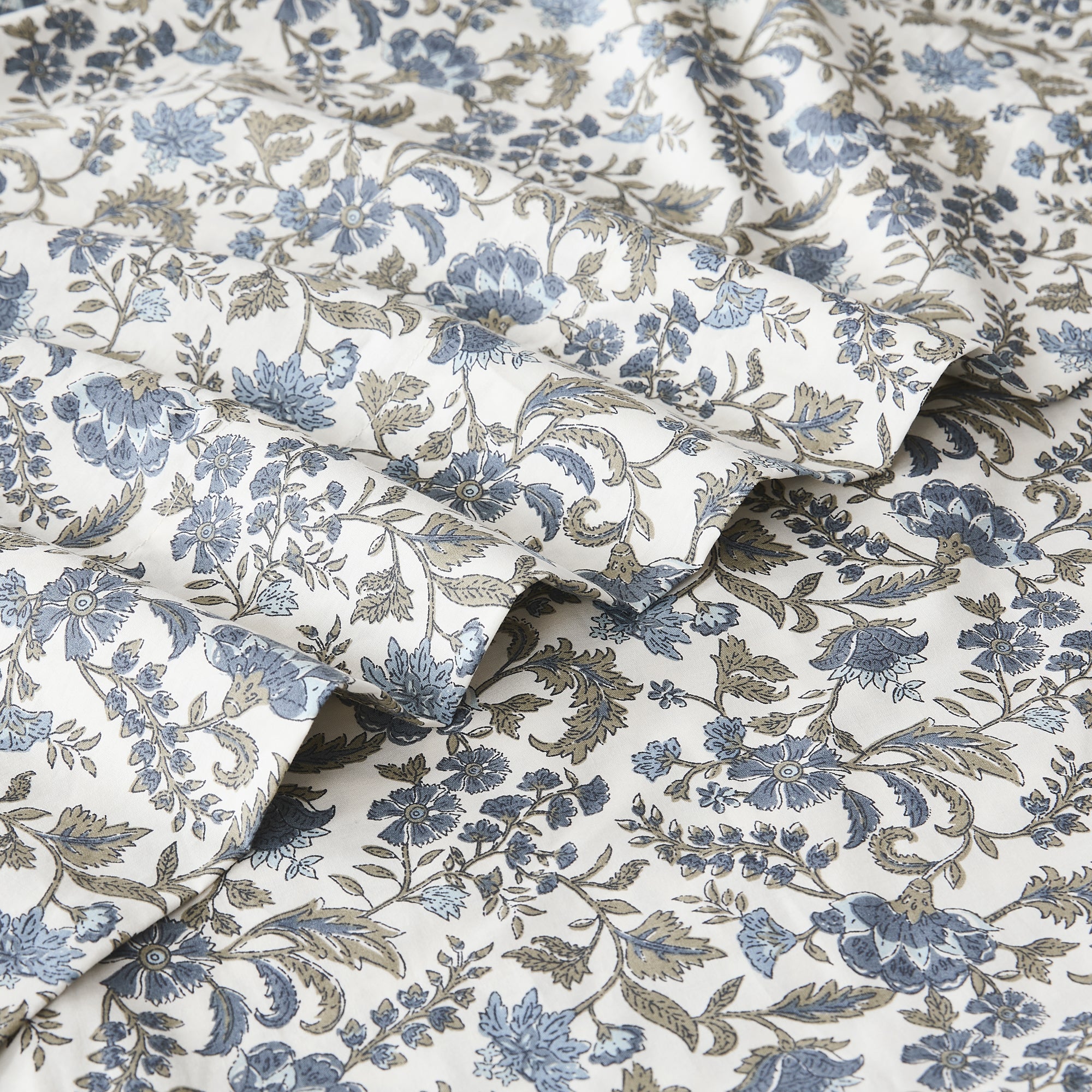Lillian Block Print Cotton Sheet Set - Soft & Breathable Queen Size Bedding for Comfortable Sleep - Perfect for Home, Hotel, and Guest Room Use