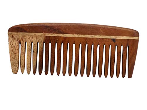 RAAYA Neem Wood Comb for Hair Growth & Scalp Care - Natural Ayurvedic Hairbrush for Women & Girls - Perfect for Daily Detangling & Styling at Home or Travel
