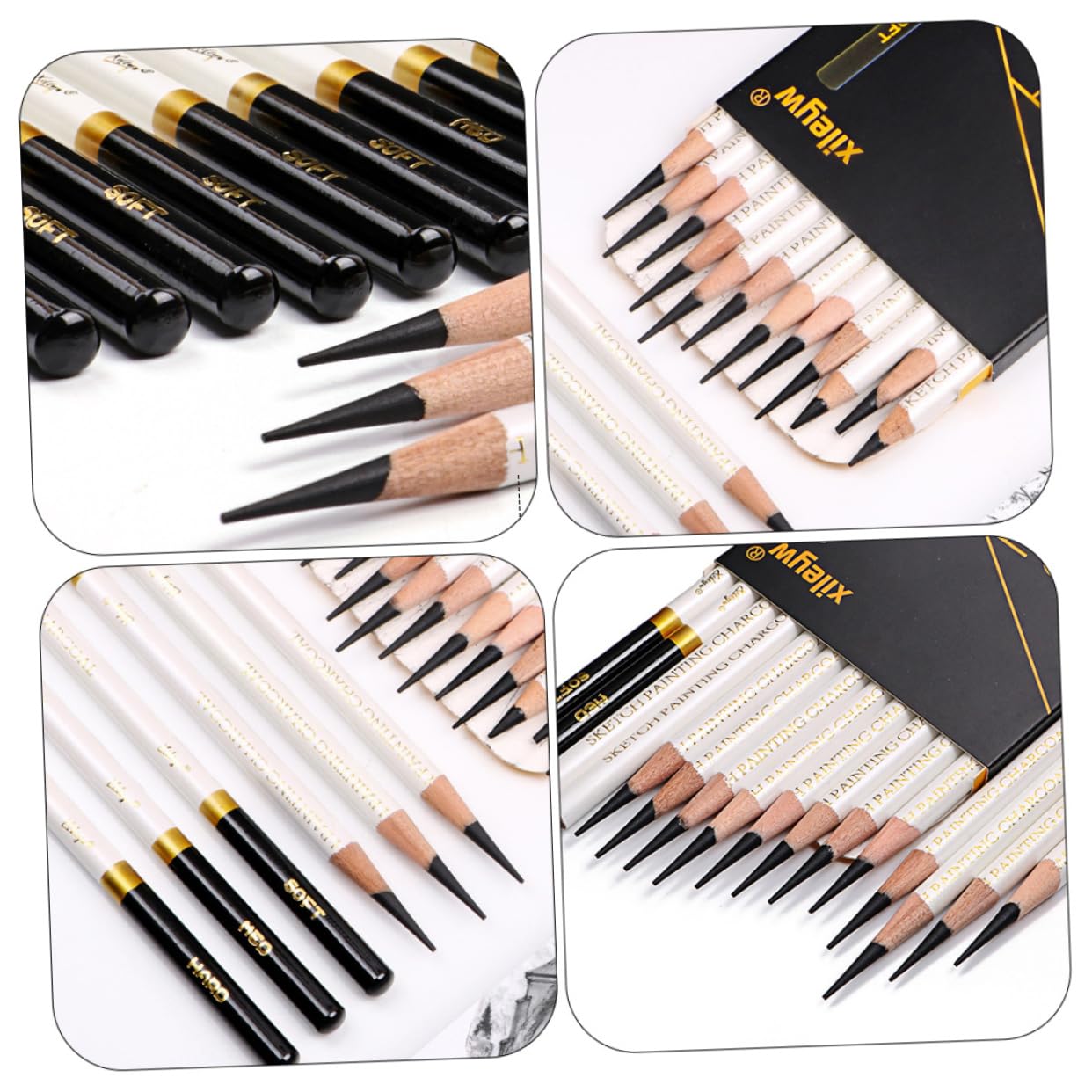 SEWACC 36-Piece Sketch Pencil Set - Graphite Drawing Pencils for Artists, Students & Professionals - Wooden HB Pencils for Sketching, Writing & Shading - Perfect for Art Classes, Office & Home Use