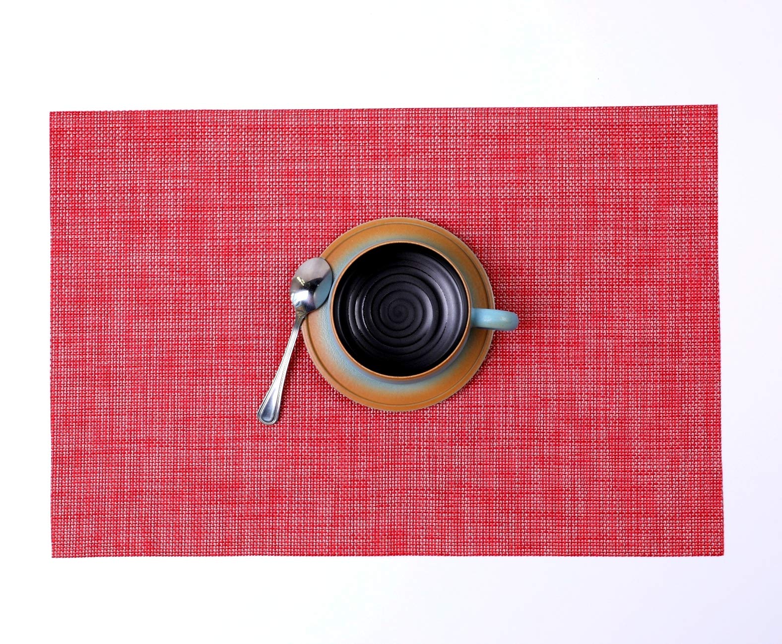 Premium Heat-Resistant PVC Placemats Set of 4 - Washable & Durable Dining Table Mats for Kitchen, Restaurant & Home Decor - SUNSHINE FASHION Tableware Accessories for Everyday Meals, Dinner Parties & Holiday Gatherings