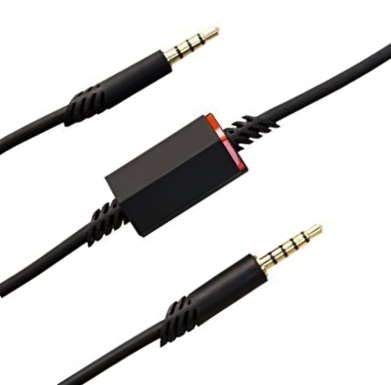 Enza 2.0M A40 Replacement Cable with Inline Mute - Compatible with Astro A40 & A40 TR Gaming Headsets - Durable Console Wire for PC, PS4, PS5 Gaming Setup
