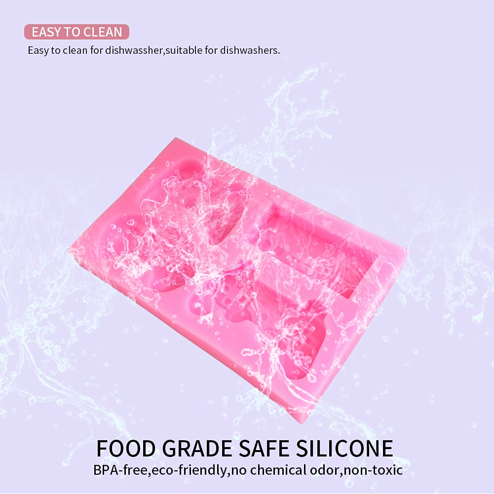 3D Game Controller Fondant Molds - Non-Stick Food Grade Silicone Baking Molds for Cupcakes, Candy, Chocolate & Resin Clay - DIY Cake Decorating Tools (Perfect for Birthday Parties, Gaming Themed Events & Baking Gifts)