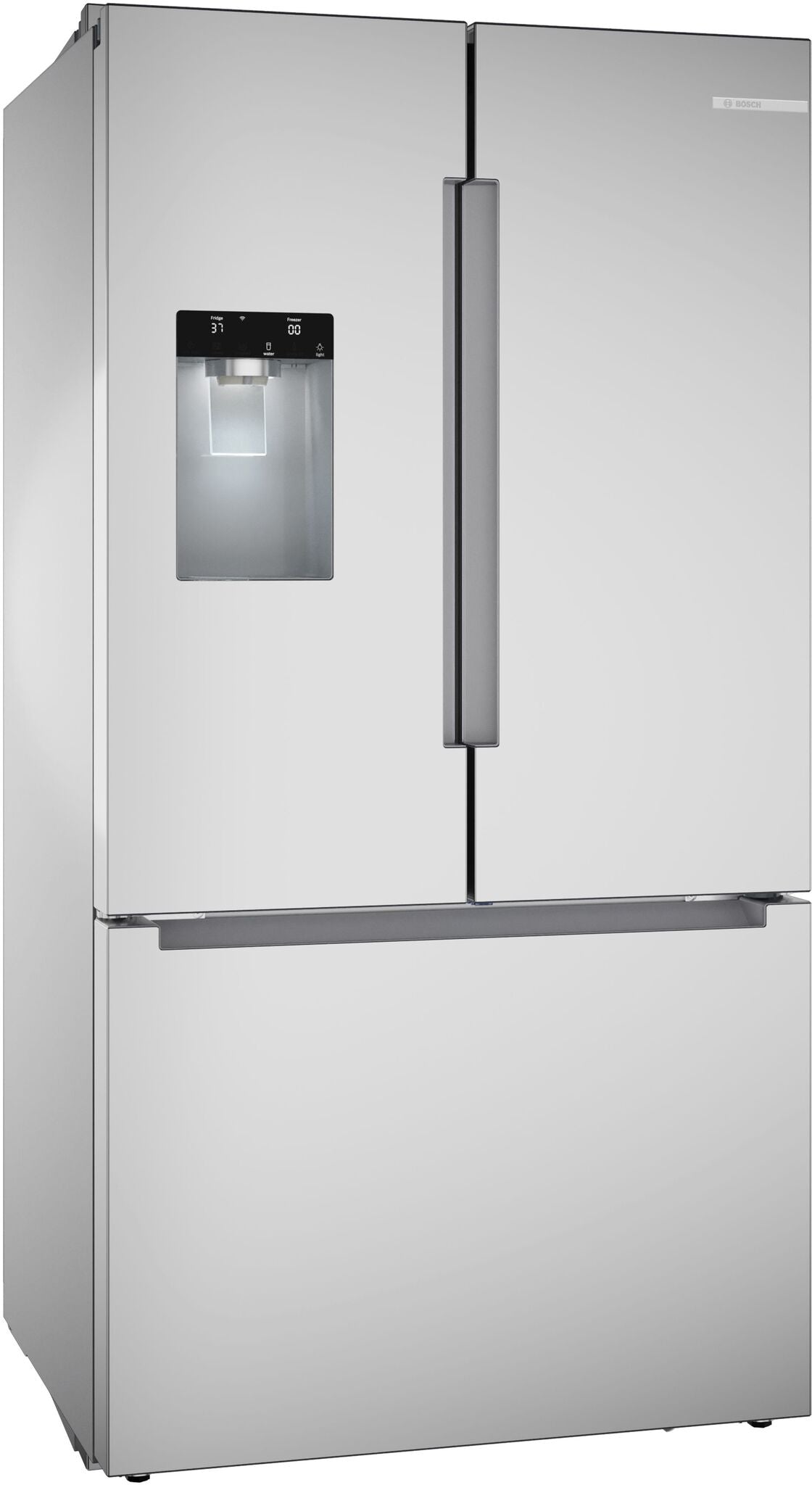 Bosch 26 Cu.Ft. Fingerprint Resistant Stainless Steel French Door Refrigerator with Bottom Freezer - Energy Efficient Kitchen Appliance for Modern Homes & Restaurants
