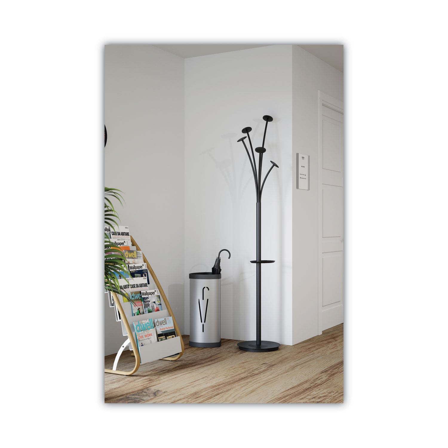 Alba™ Festival Coat Stand with Umbrella Holder - 5 Hooks, 14