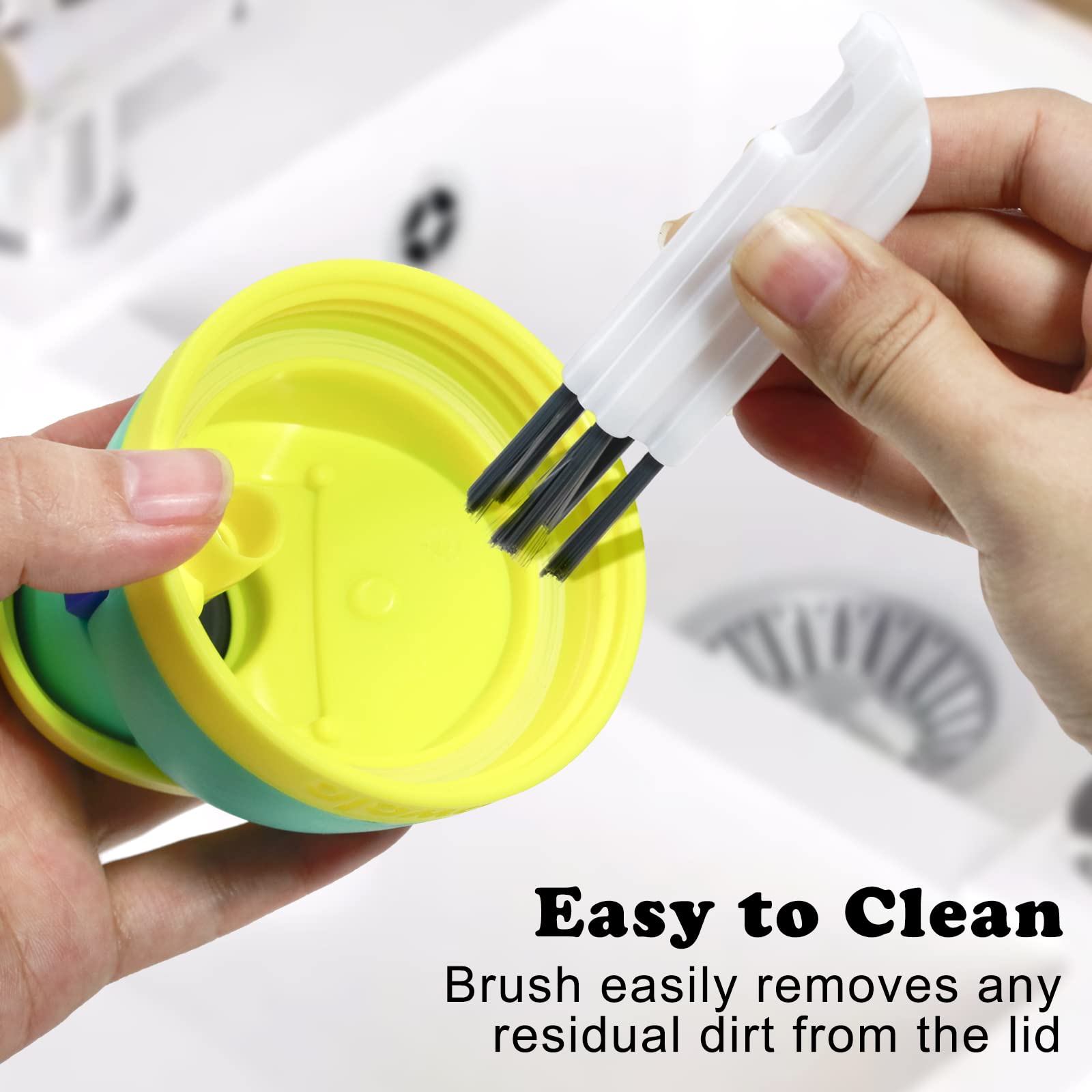 Owala Water Bottle Replacement Rubber Lid Sealing Ring - 5 Pack Gasket Seal Kit with Cleaning Brush for FreeSip & Flip Bottles | Leak-Proof Accessories for Gym, Hiking & Outdoor Activities