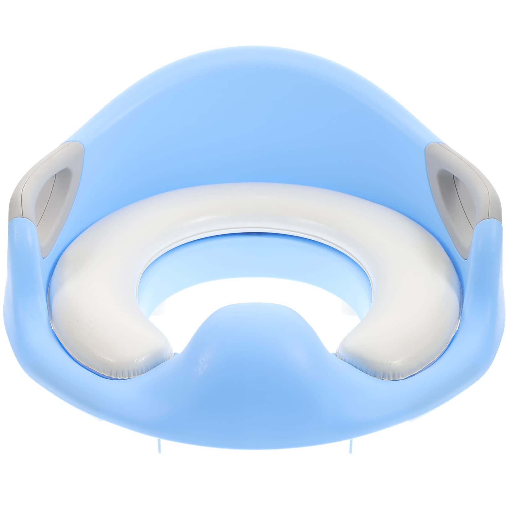 HEMOTON 1-Piece Soft PU Blue Toilet Trainer Seat Ring - Non-Slip Potty Training Cover for Toddlers & Kids | Perfect for Home, Travel & Daycare Use