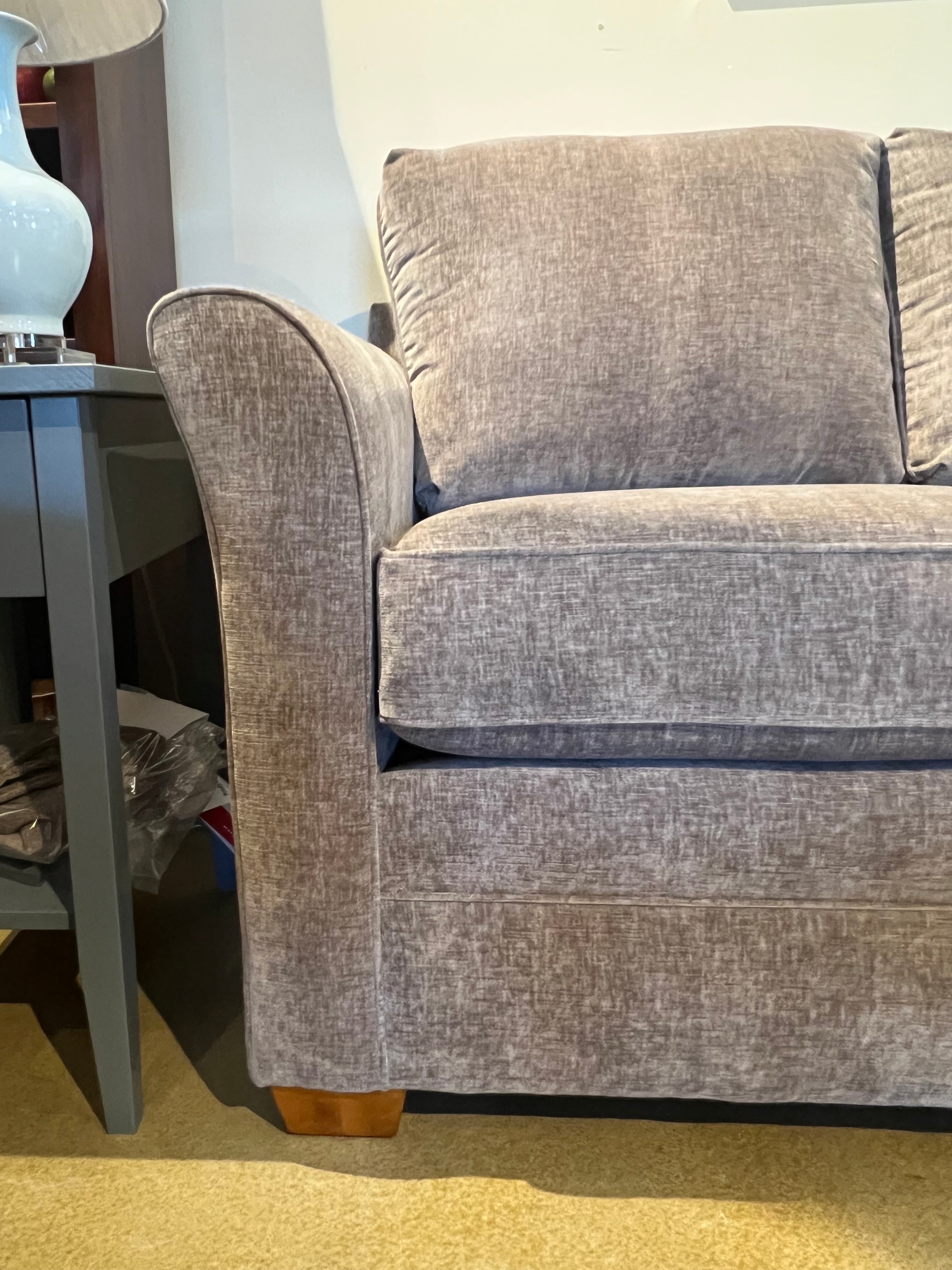 Christy Longer Condo Sofa - Modern Showroom Model | Comfortable Sectional Couch for Living Room, Apartment & Small Spaces