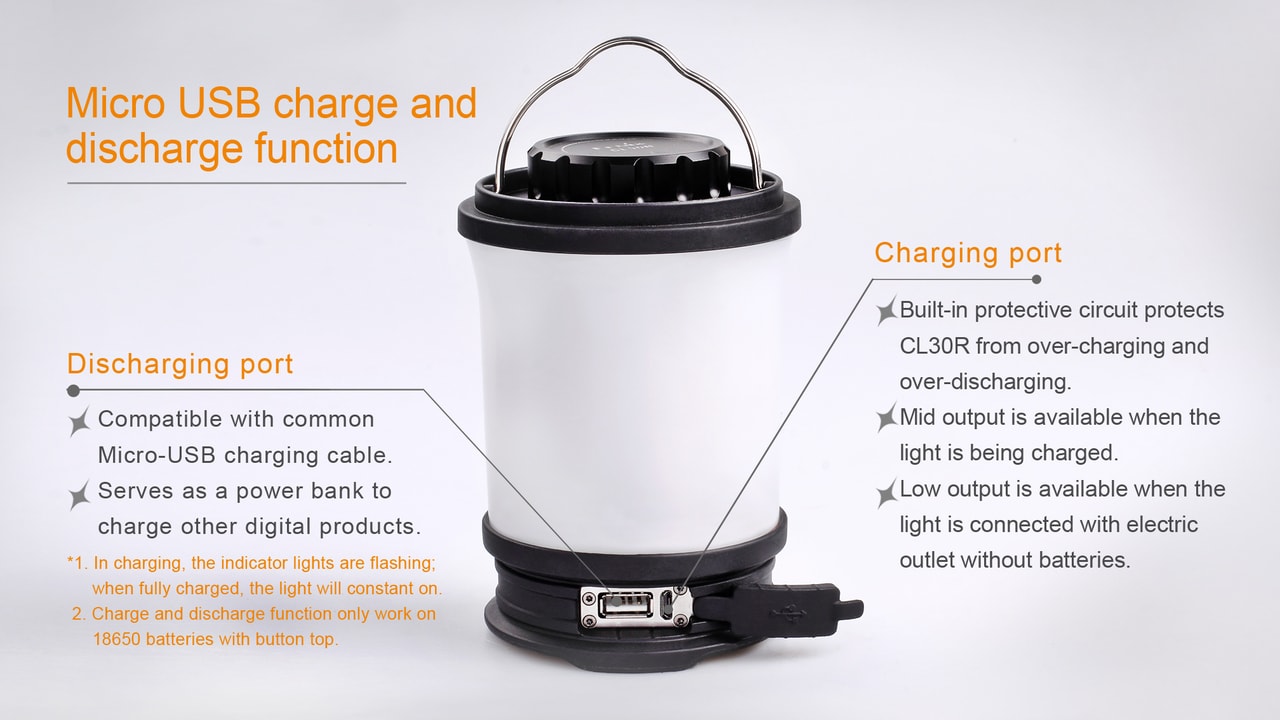 Fenix CL30R Rechargeable LED Camping Lantern - 3000 Lumen Waterproof Outdoor Light for Hiking, Emergency, Power Outage & Backpacking