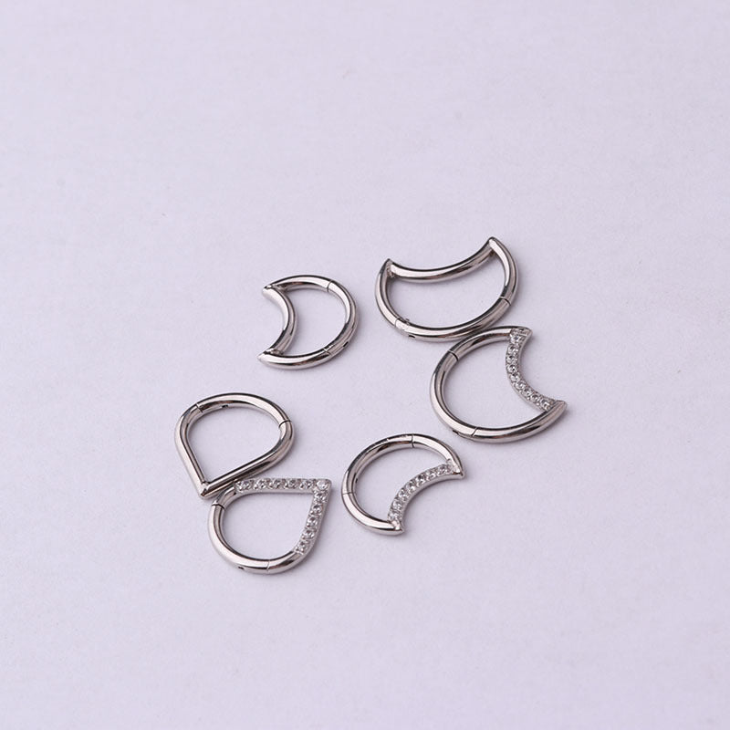 16G Surgical Steel Crescent Moon Minimalist Septum Nose Ring - Dainty Hypoallergenic Body Jewelry for Women & Men | Perfect for Everyday Wear, Parties & Alternative Fashion