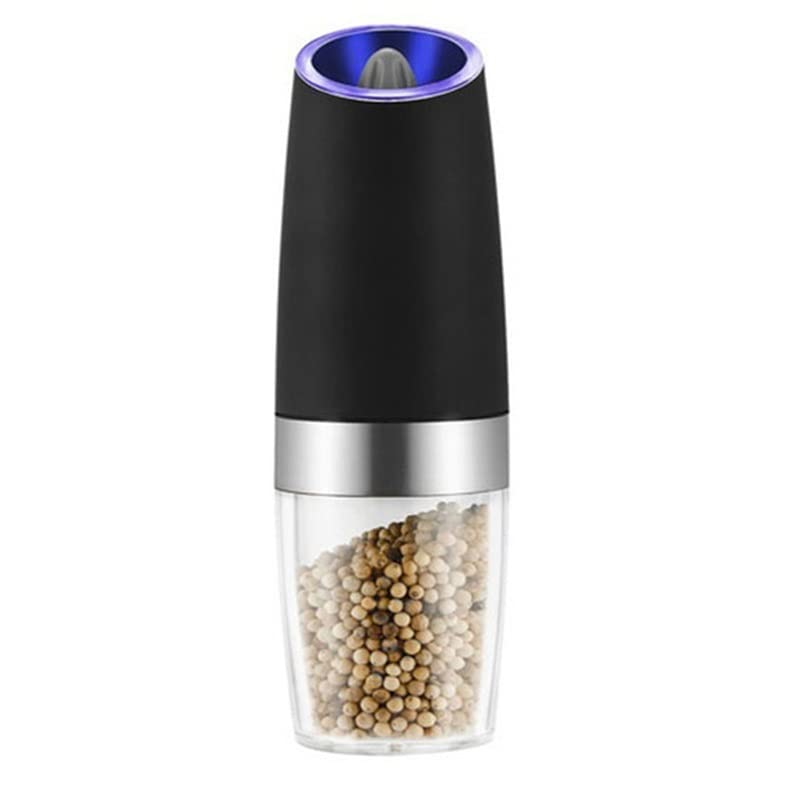 Premium Electric Salt and Pepper Grinder Set - Rechargeable Gravity Spice Mill with Metal Stand - Adjustable Coarseness for Freshly Ground Seasonings - Perfect for Home Kitchen, BBQ, Dining Table & Gourmet Cooking