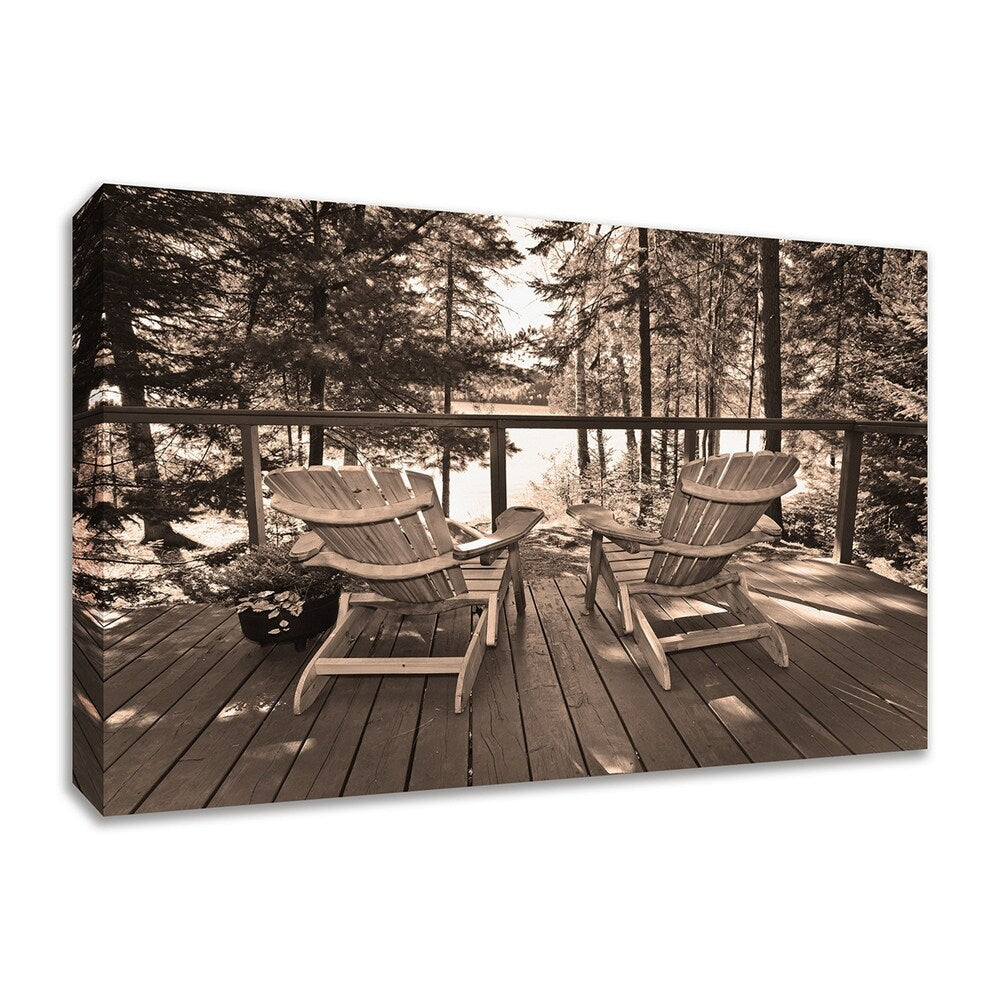 At The Lake - Premium Giclee Fine Art Print on Gallery Wrapped Canvas - Ready to Hang Wall Decor for Living Room, Bedroom & Office