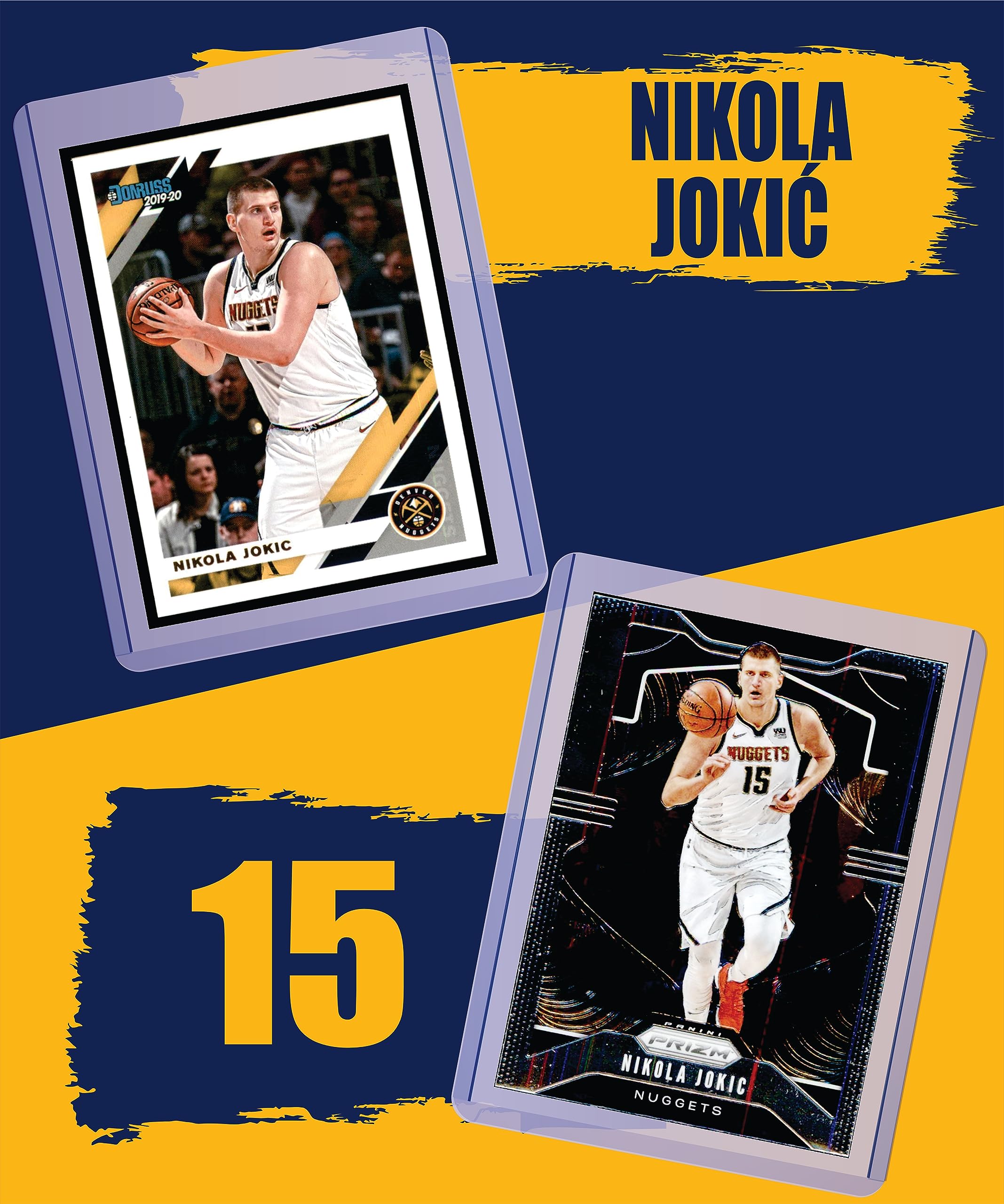 Nikola Jokic Denver Nuggets Basketball Cards (5-Pack) - NBA Collectible Trading Cards for Fans, Gifts & Memorabilia Collection - Perfect for Sports Enthusiasts, Card Collectors and Denver Nuggets Supporters