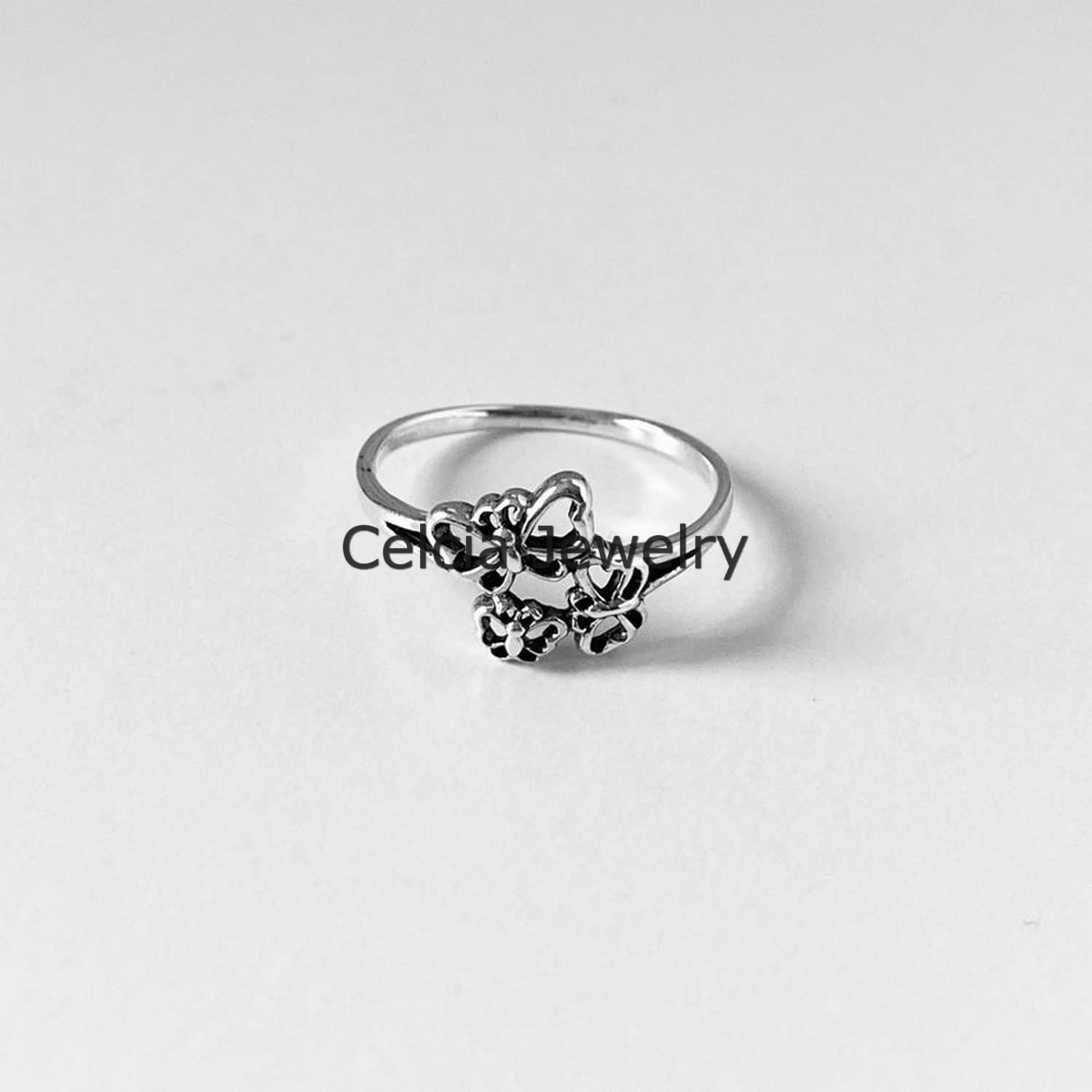 925 Sterling Silver Butterfly Ring for Women - Boho Bohemian Minimalist Jewelry - Spiritual & Elegant Gift for Mother's Day (Size 7) | Perfect for Everyday Wear, Special Occasions & Gift Giving