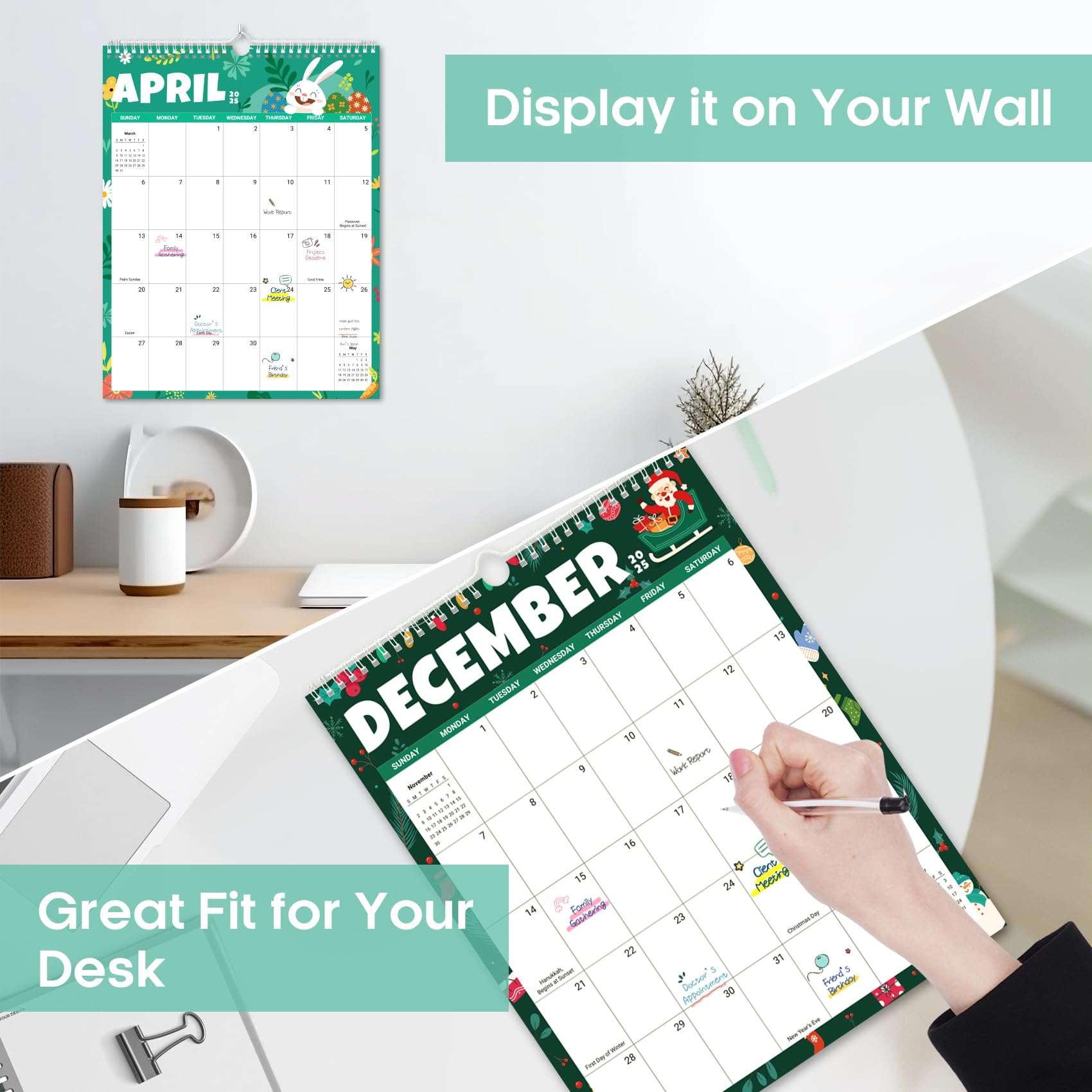 2025-2026 18 Month Wall Calendar | January 2025 to June 2026 Large Monthly Planner (14.7