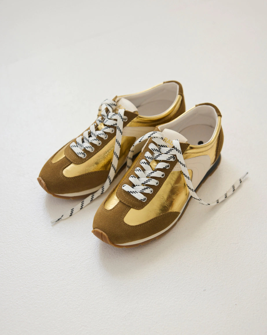 Ballet Core Sneakers for Women - Gold Crush Comfortable Walking Shoes | Elegant Dance-Inspired Casual Sneakers for Everyday Wear, Workout & Street Style